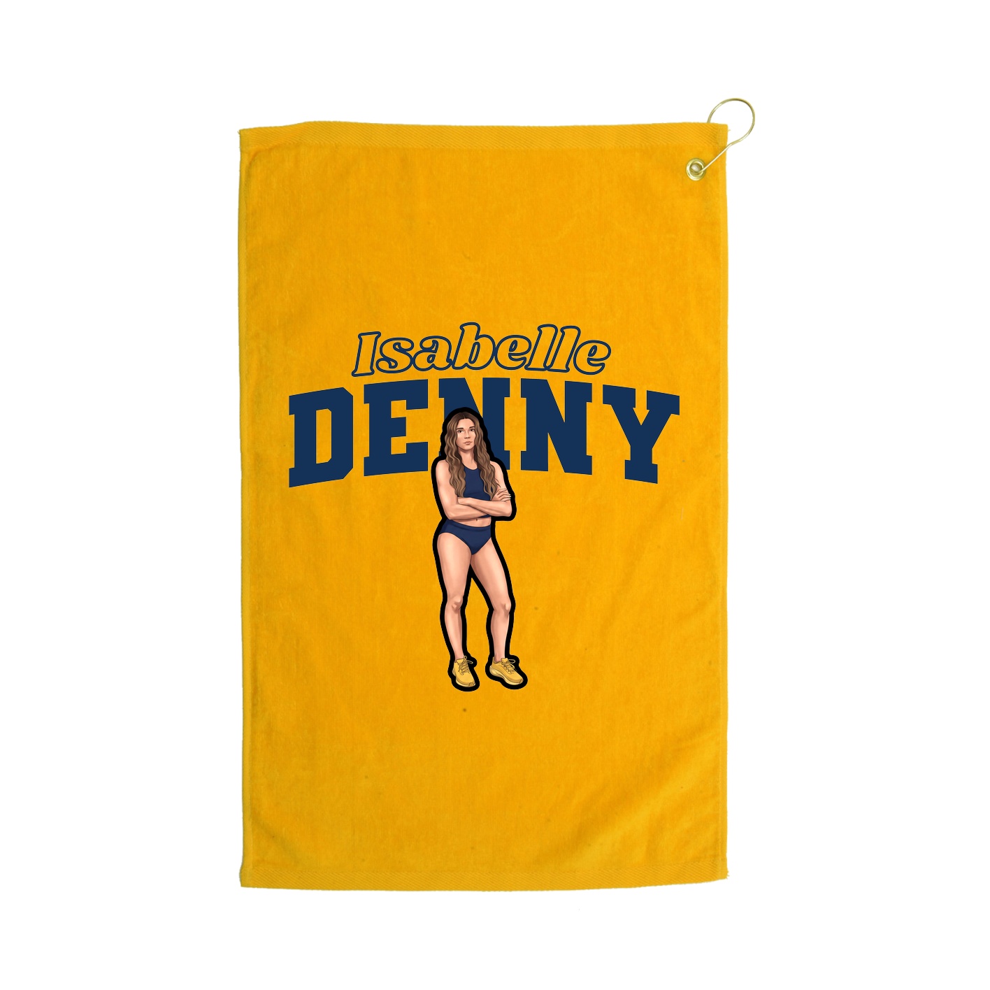 Golf Towel — Name Arch in Gold