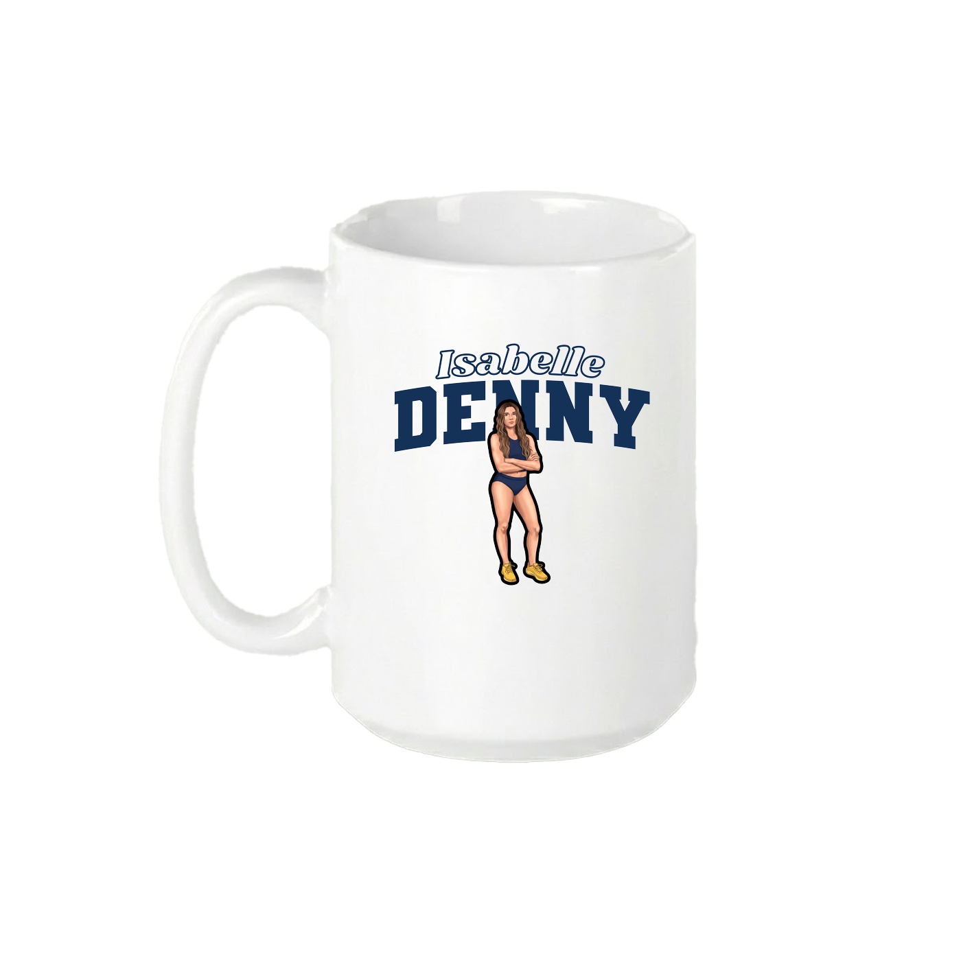 15oz Coffee Mug — Name Arch in White