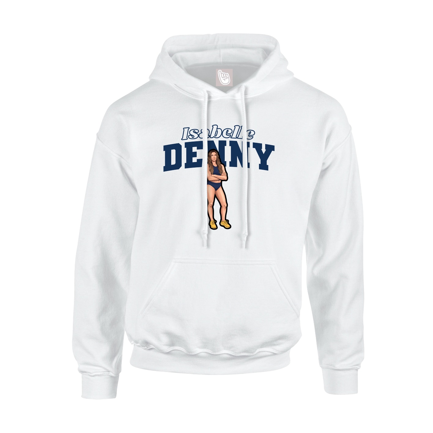 Hoodie — Name Arch in White