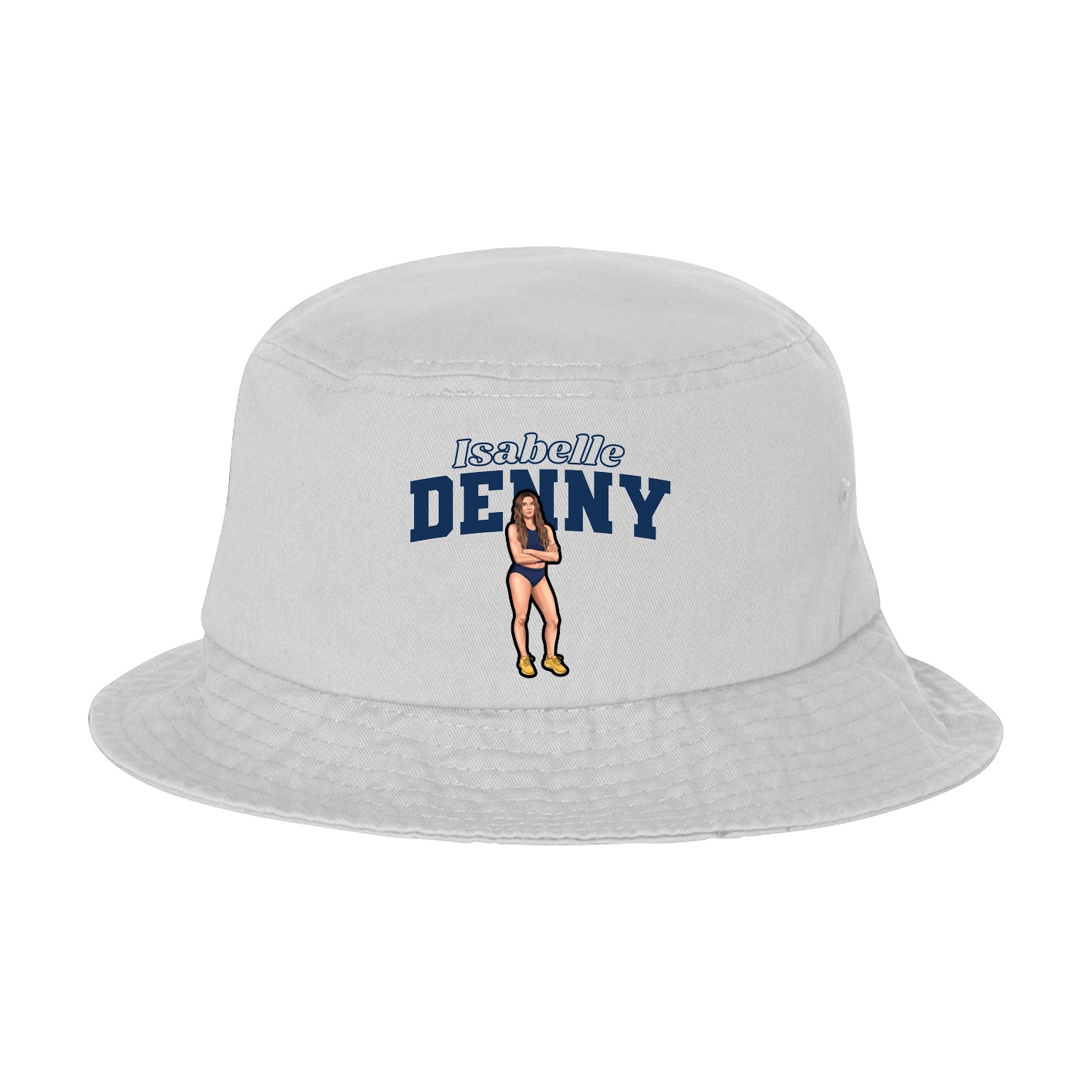 Bucket Cap — Name Arch in White