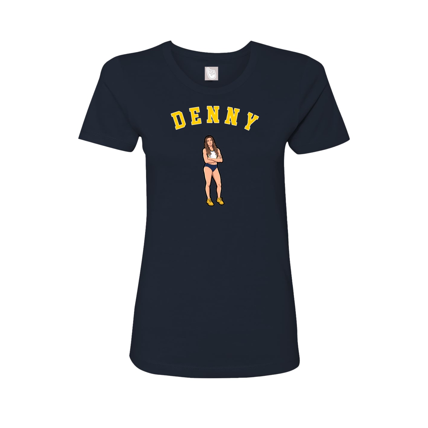 Fitted Women's Tee — Shirsey Arch in Navy