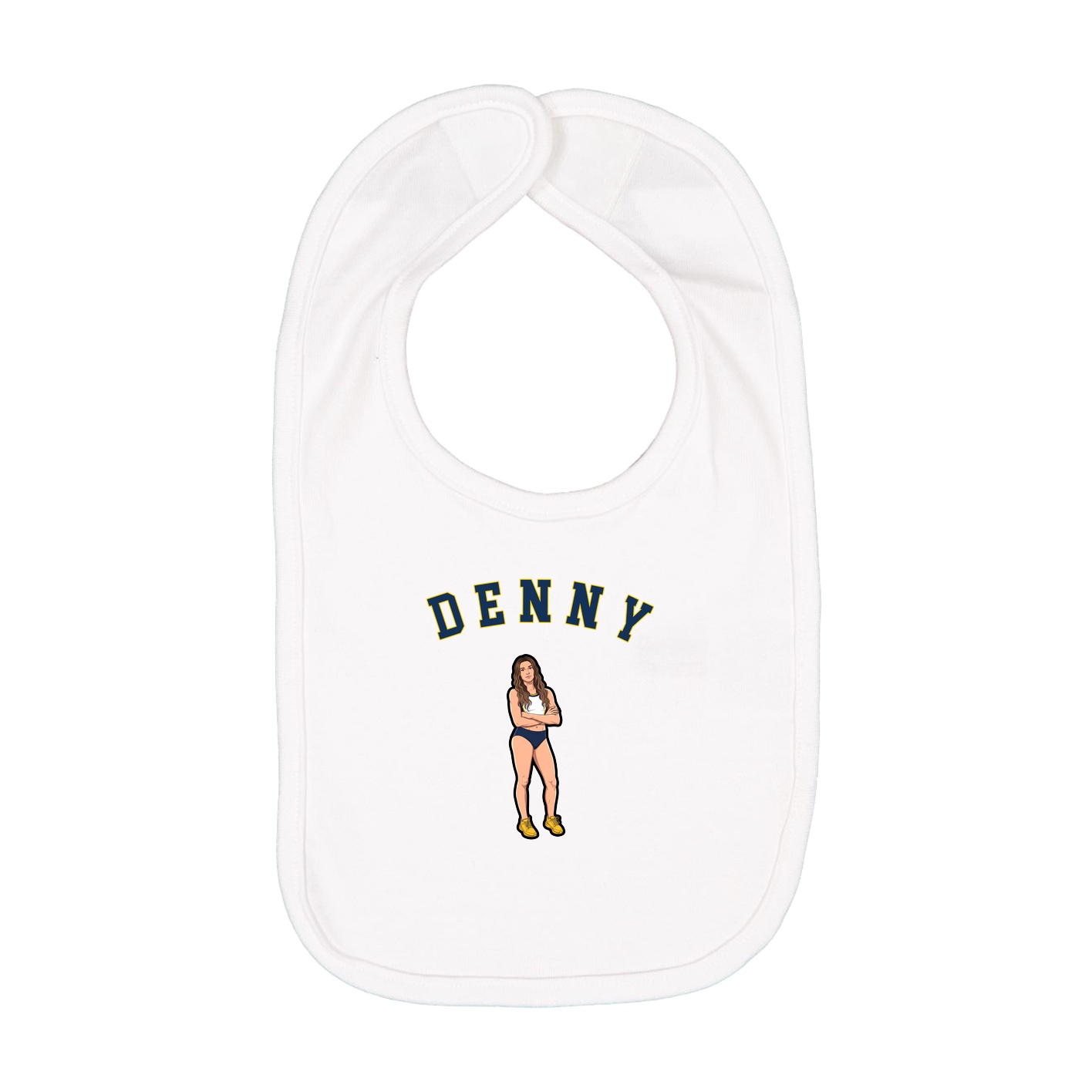 Infant Bib — Shirsey Arch in White