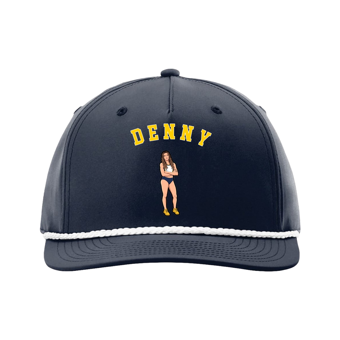 Five-Panel Classic Rope Cap — Shirsey Arch in Navy