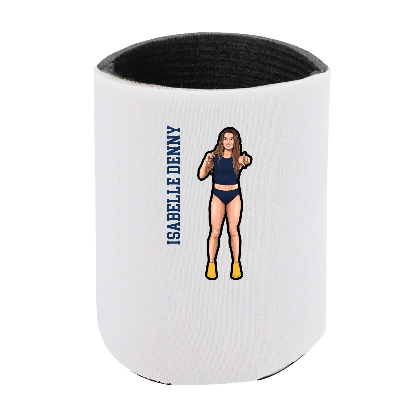 Can Holder — Name Vertical in White