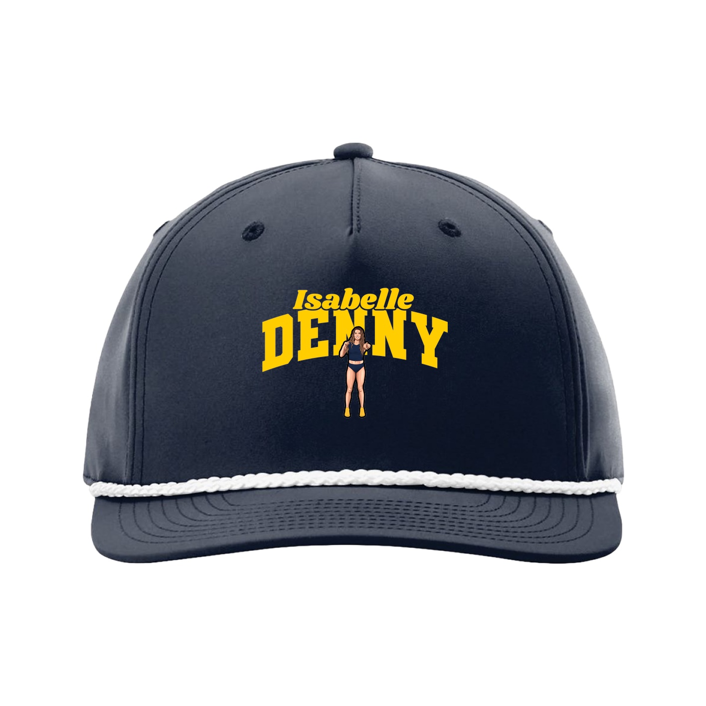 Five-Panel Classic Rope Cap — Signature Arch in Navy