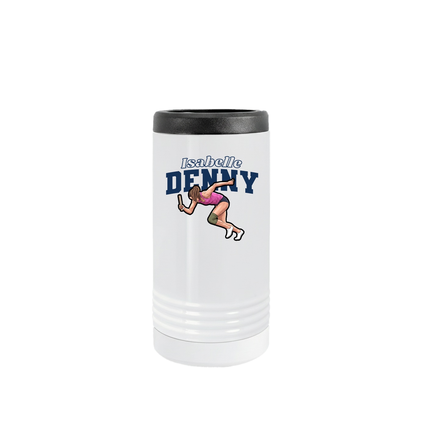 Slim Beverage Holder — Name Arch in White