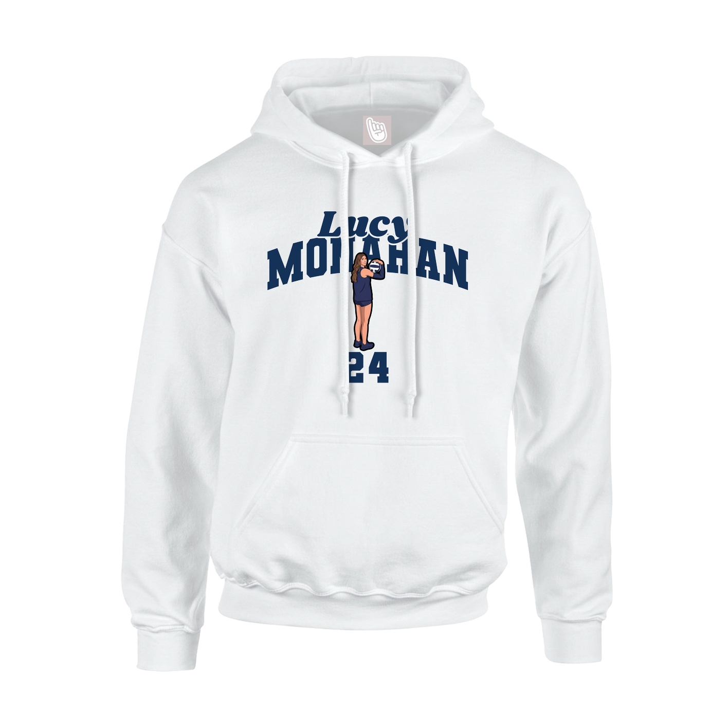 Youth Hoodie — Signature Arch in White