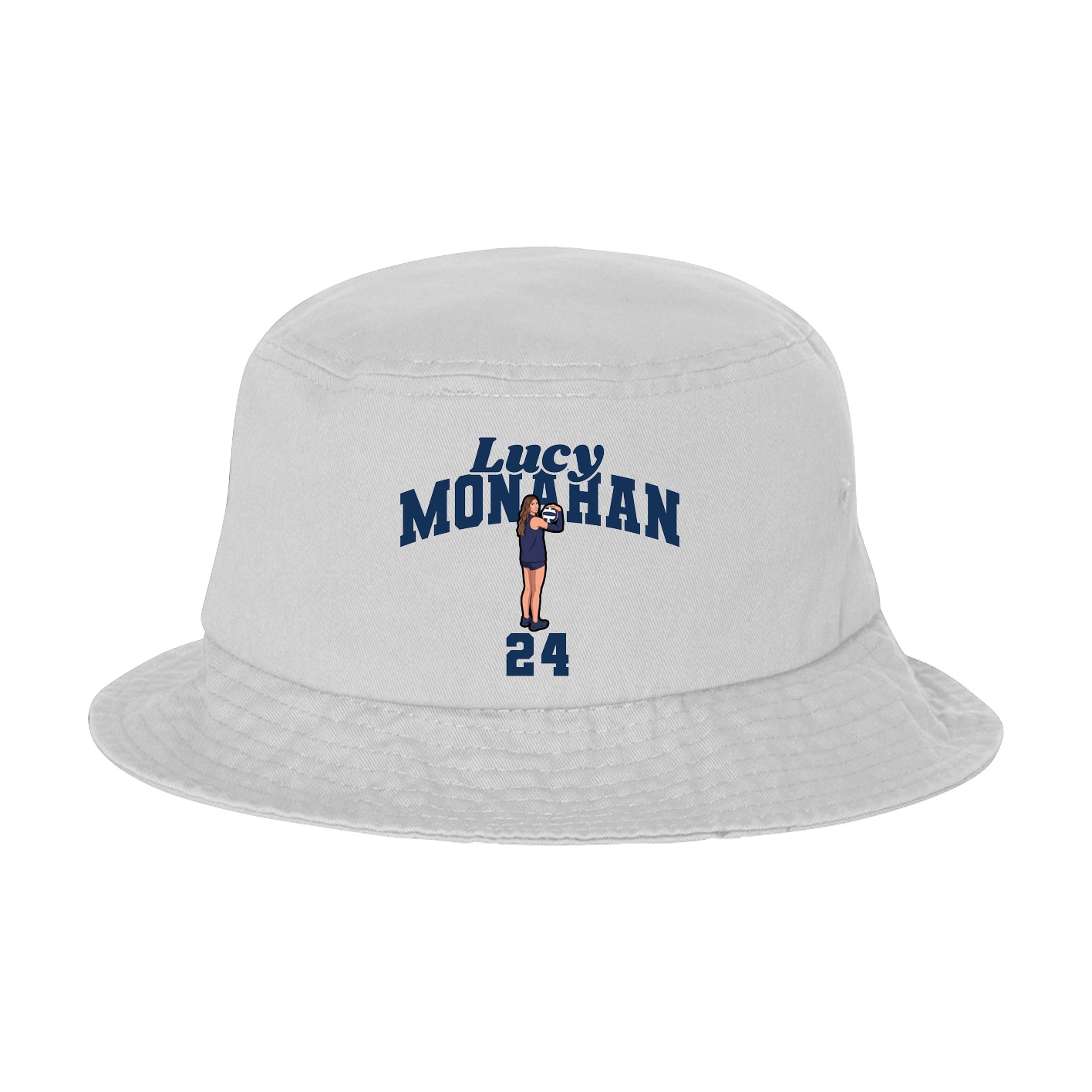 Bucket Cap — Signature Arch in White