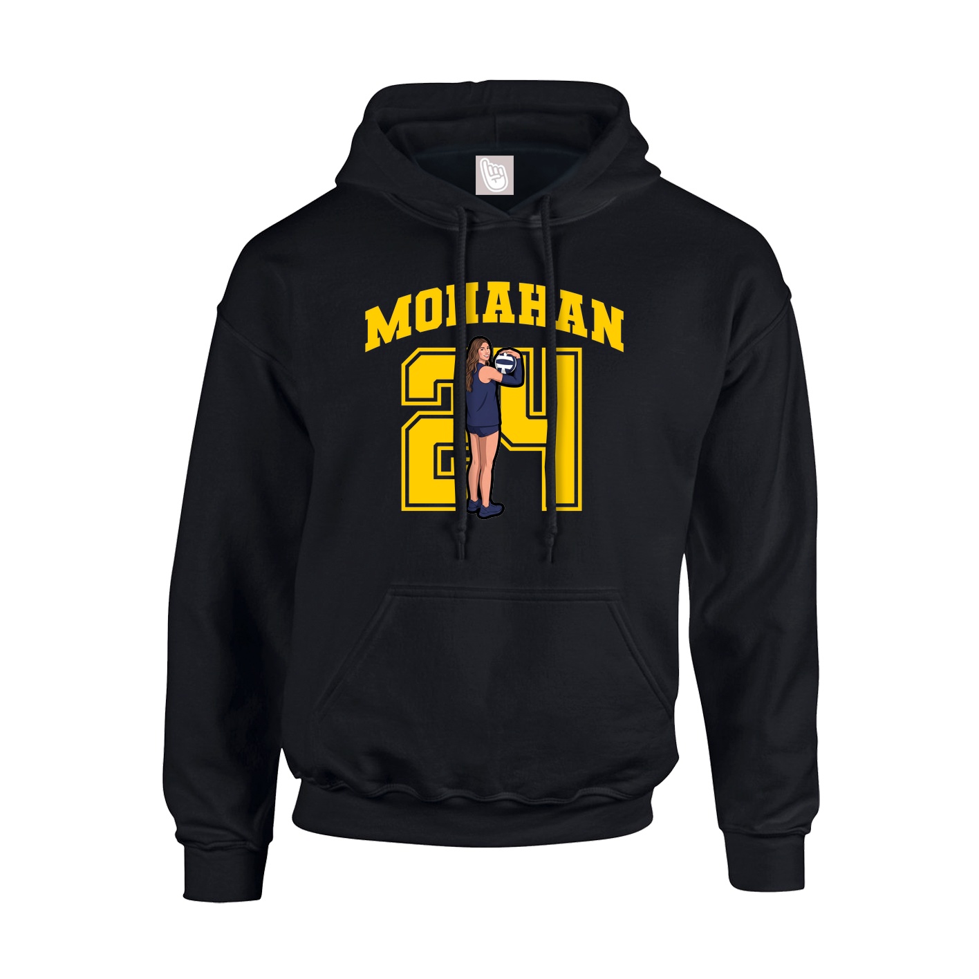 Hoodie — Number in Black