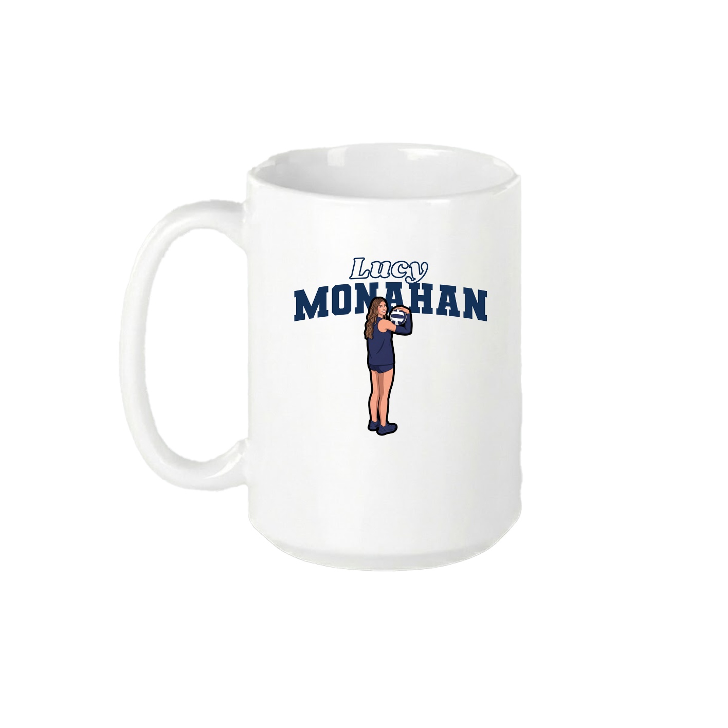 15oz Coffee Mug — Name Arch in White