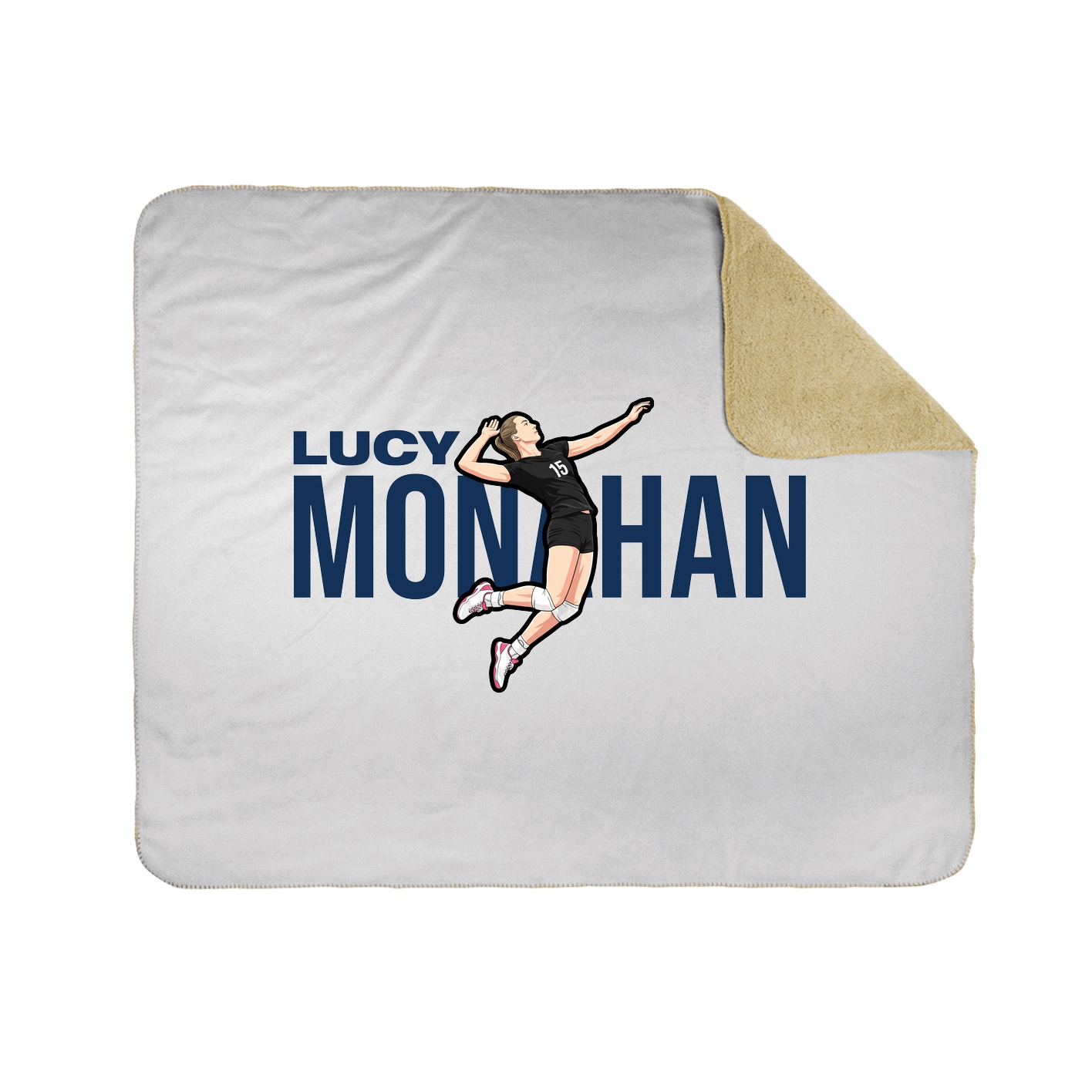 Throw Blanket — Player Name in White
