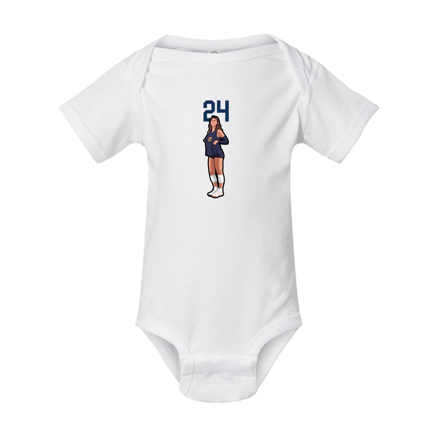Baby Onesie — Number Top in White