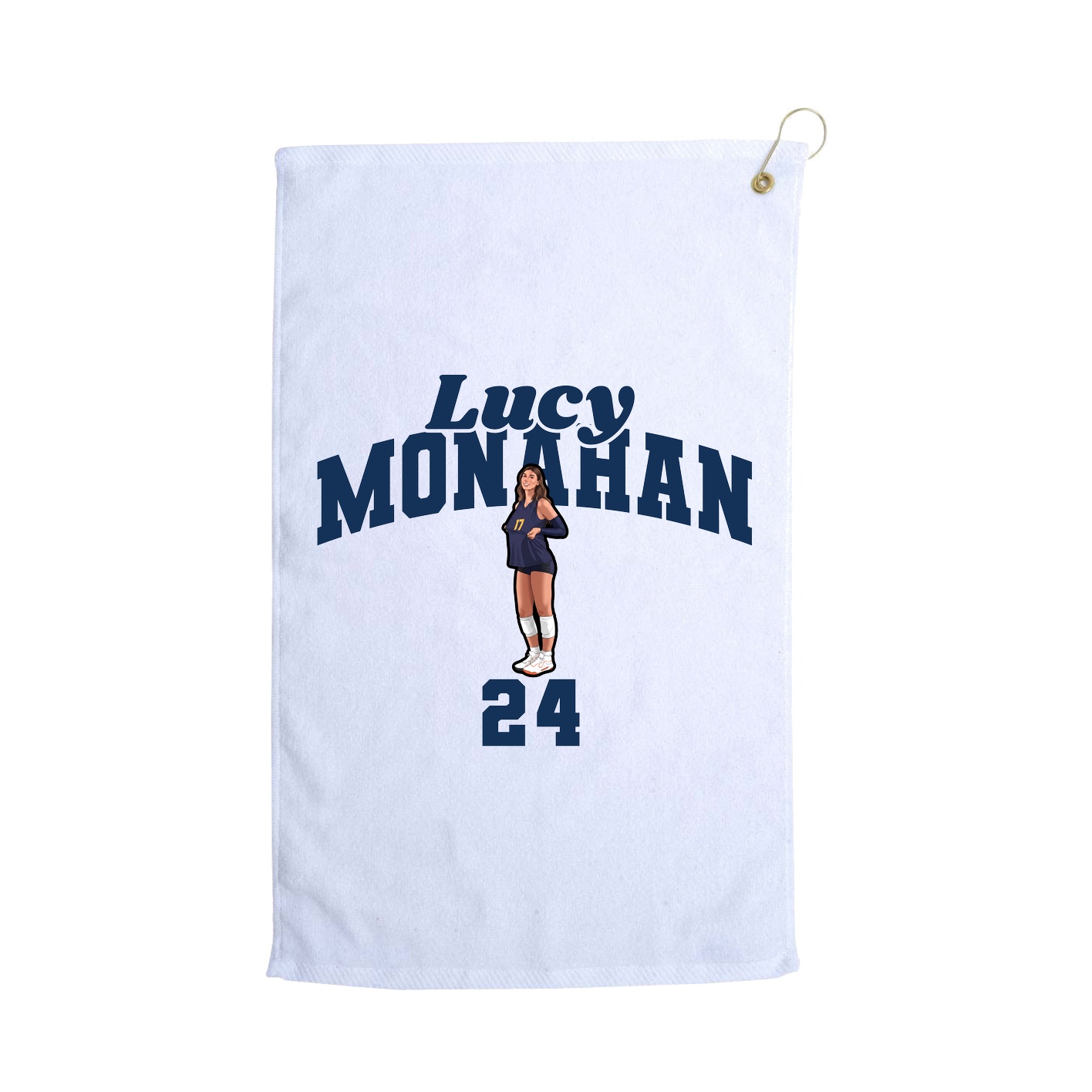 Golf Towel — Signature Arch in White