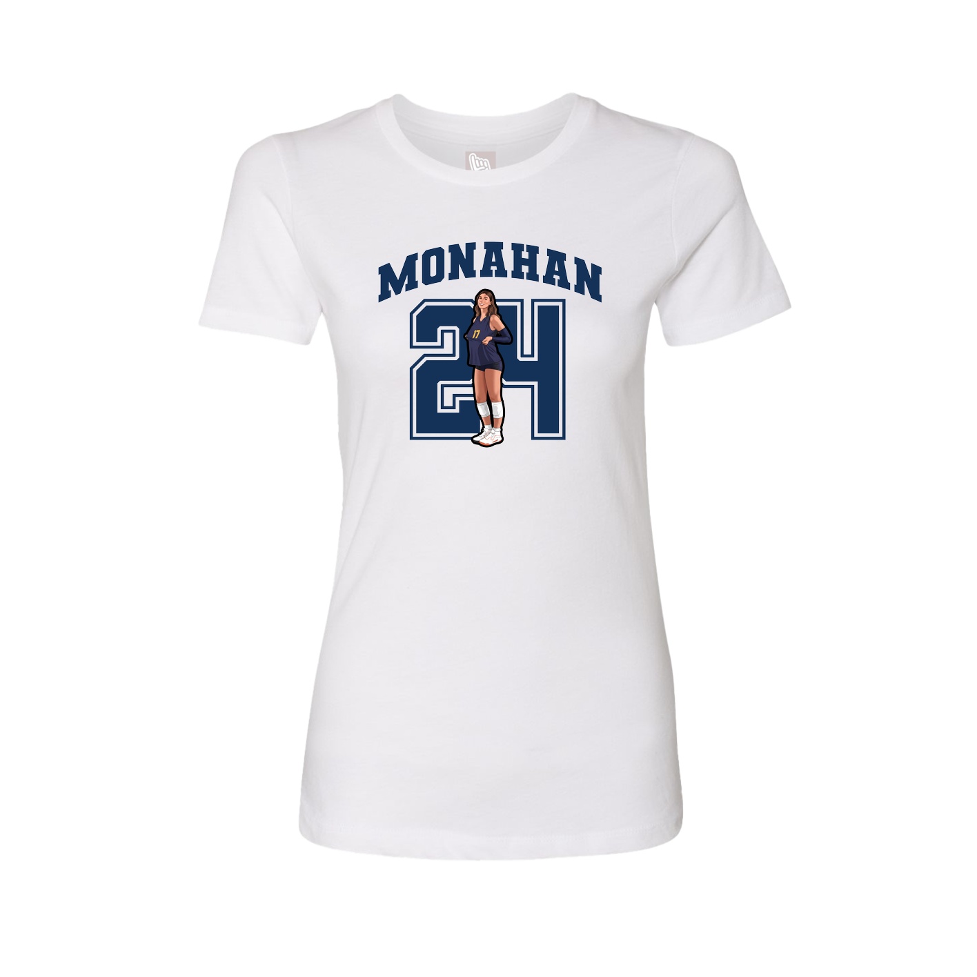 Womens Tee — Number in White