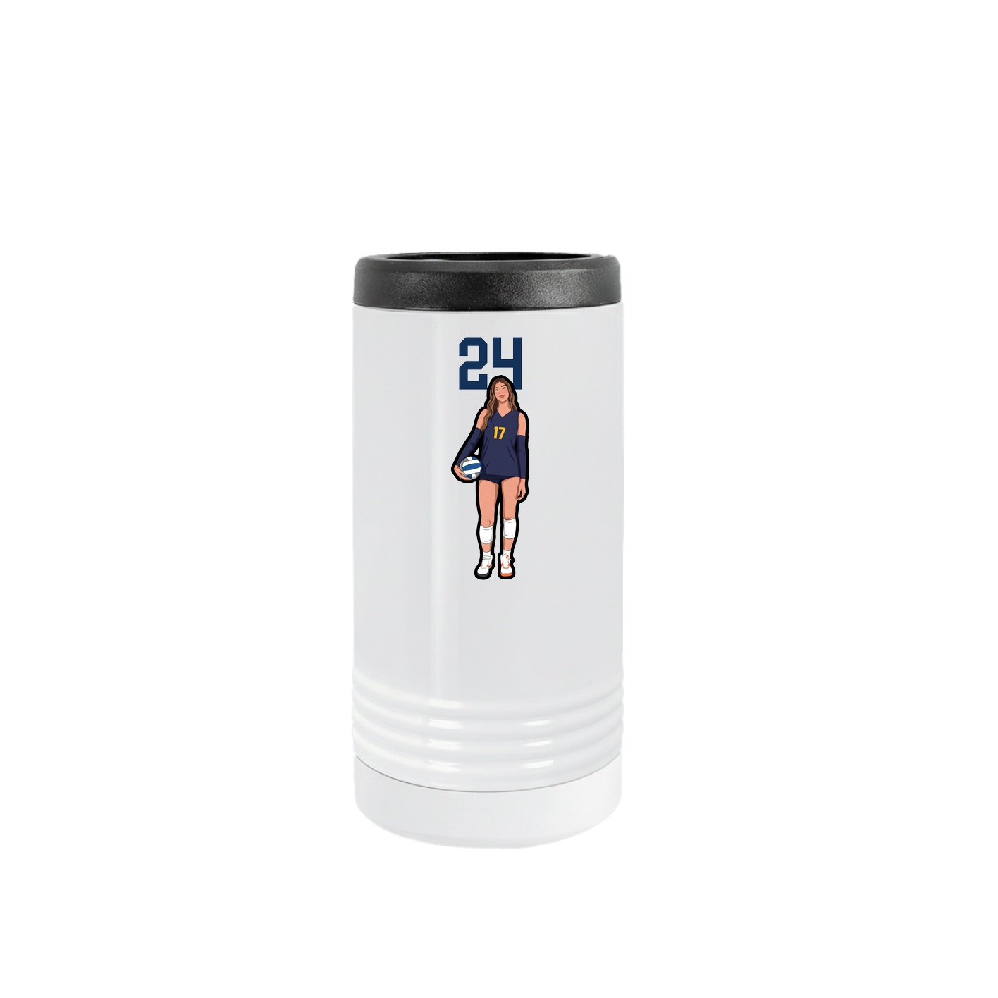 Slim Beverage Holder — Number Top in White