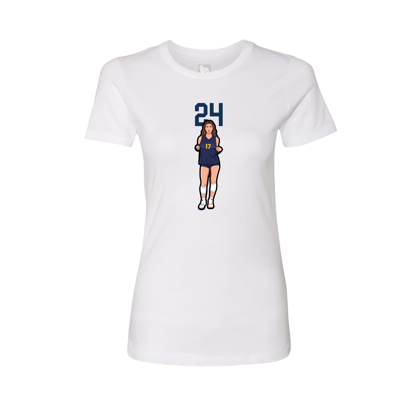 Womens Tee — Number Top in White