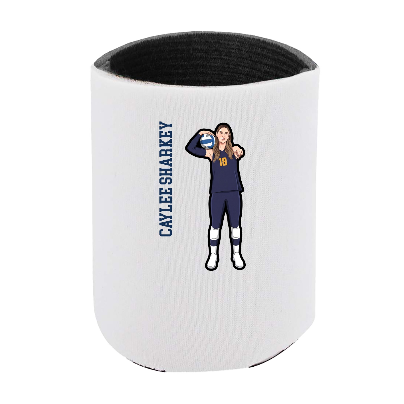 Can Holder — Name Vertical in White