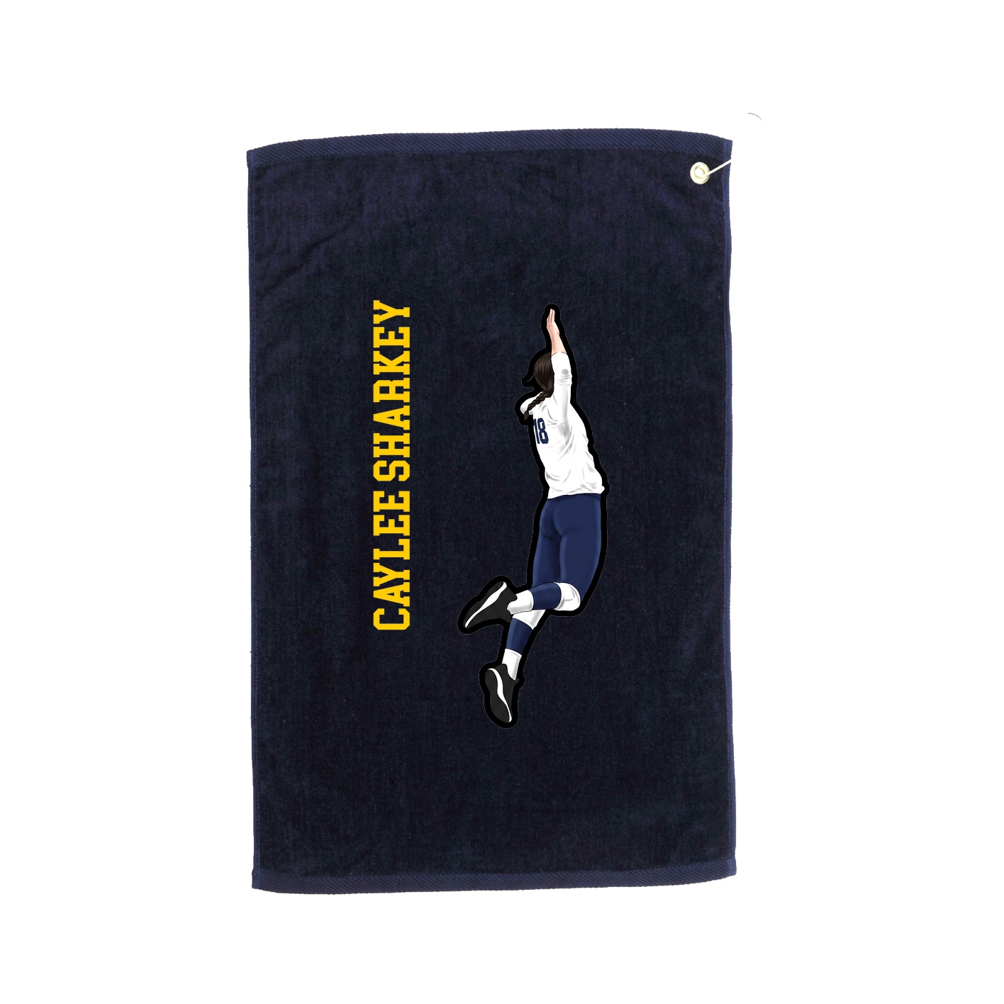 Golf Towel — Name Vertical in Navy