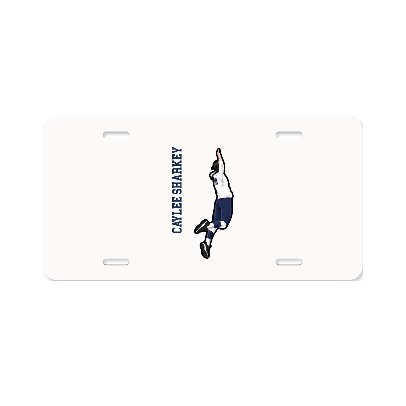 License Plate — Name Vertical in Classic