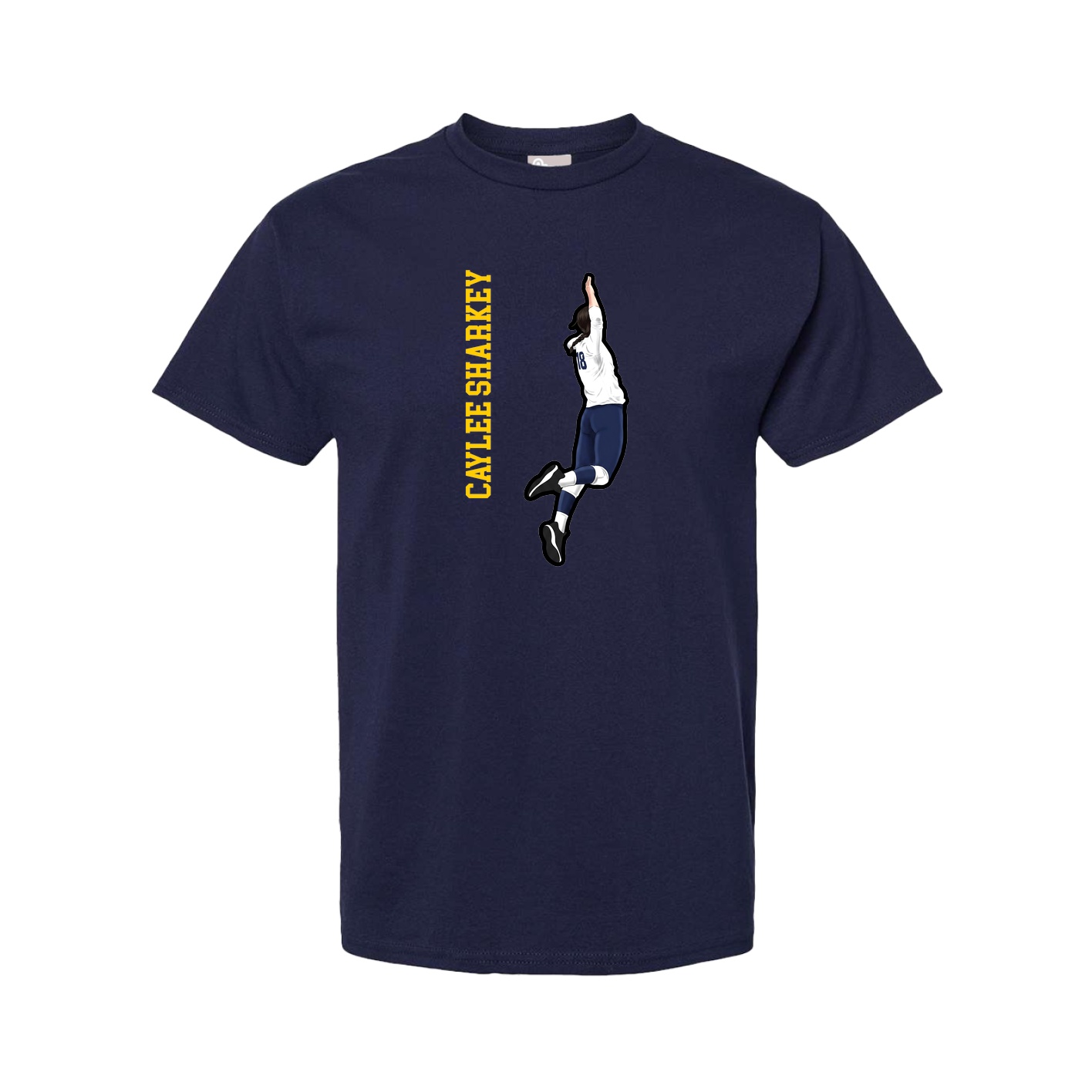 Tee — Name Vertical in Navy