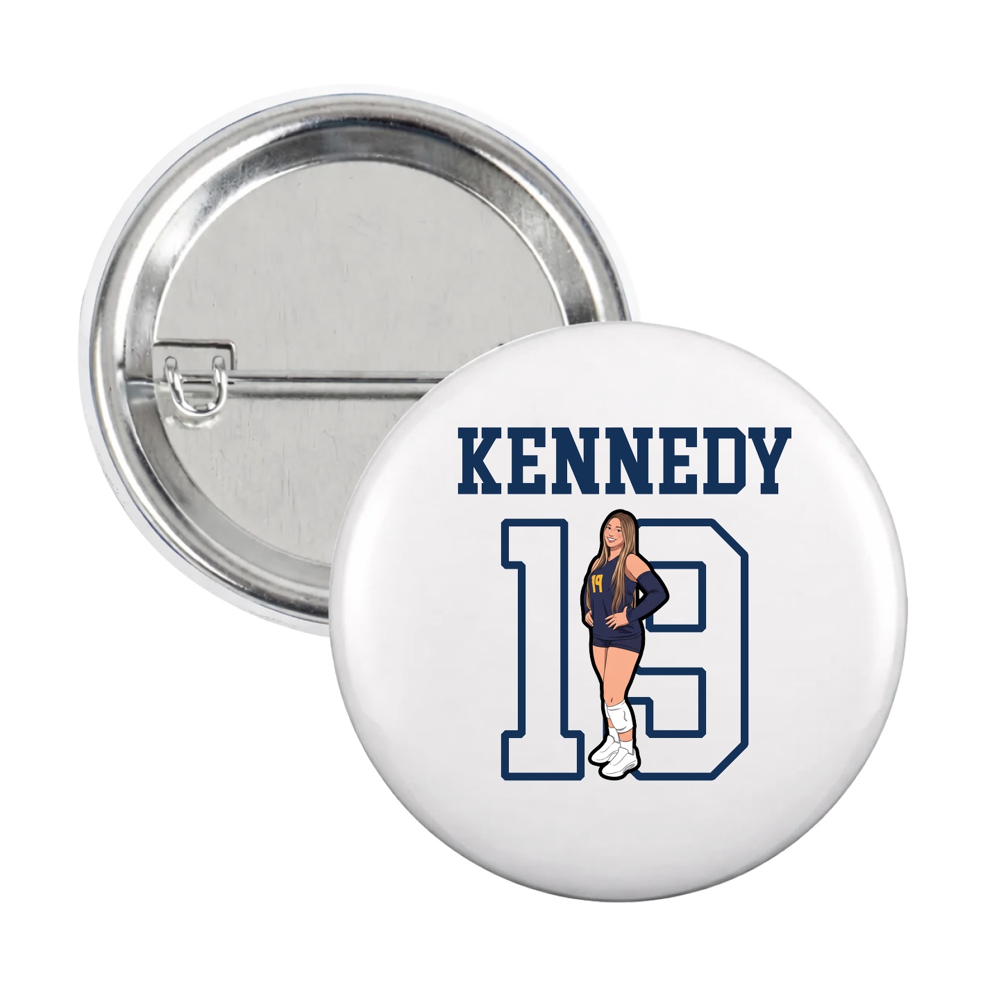 Game Day Button — Shirsey in White