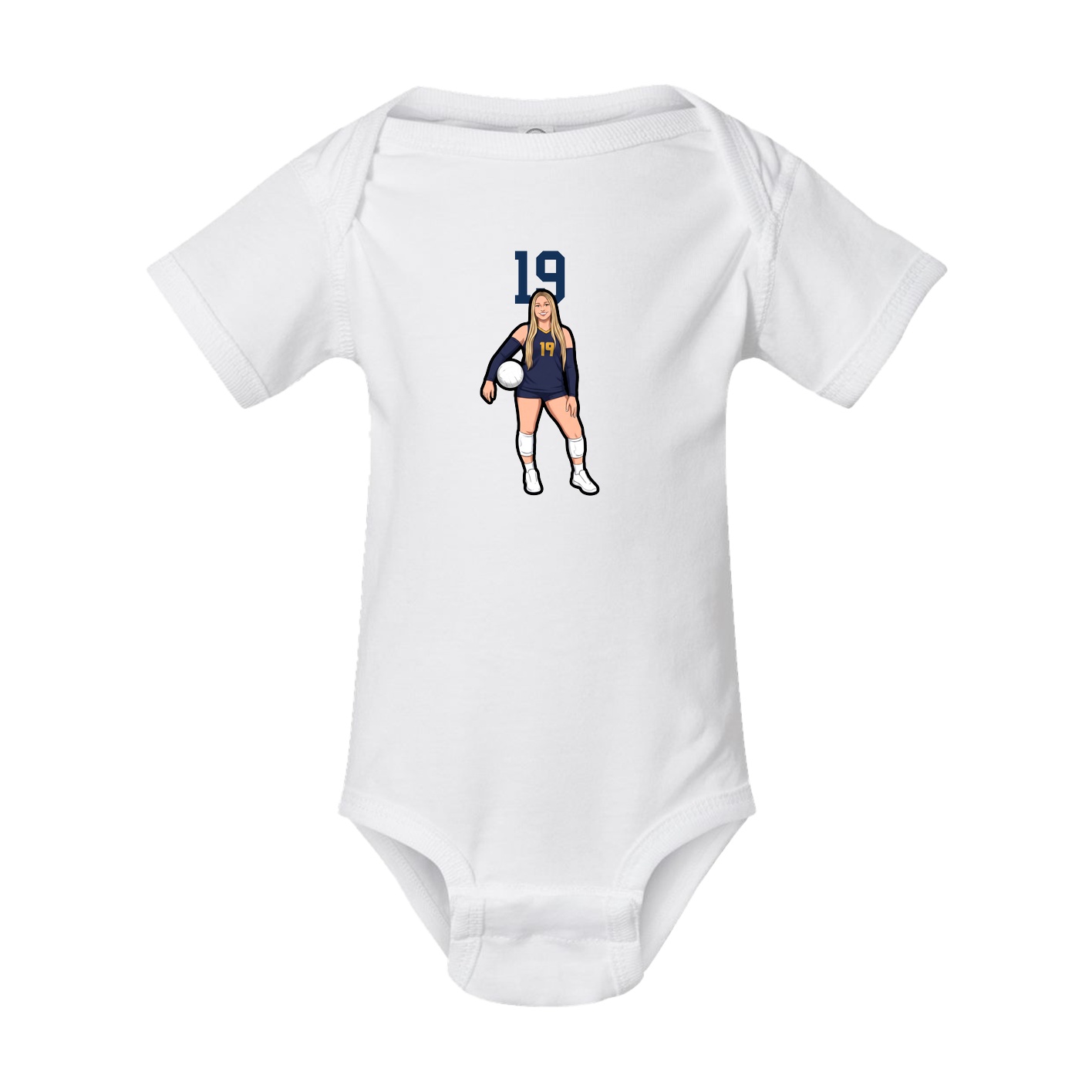 Baby Onesie — Number Top in White