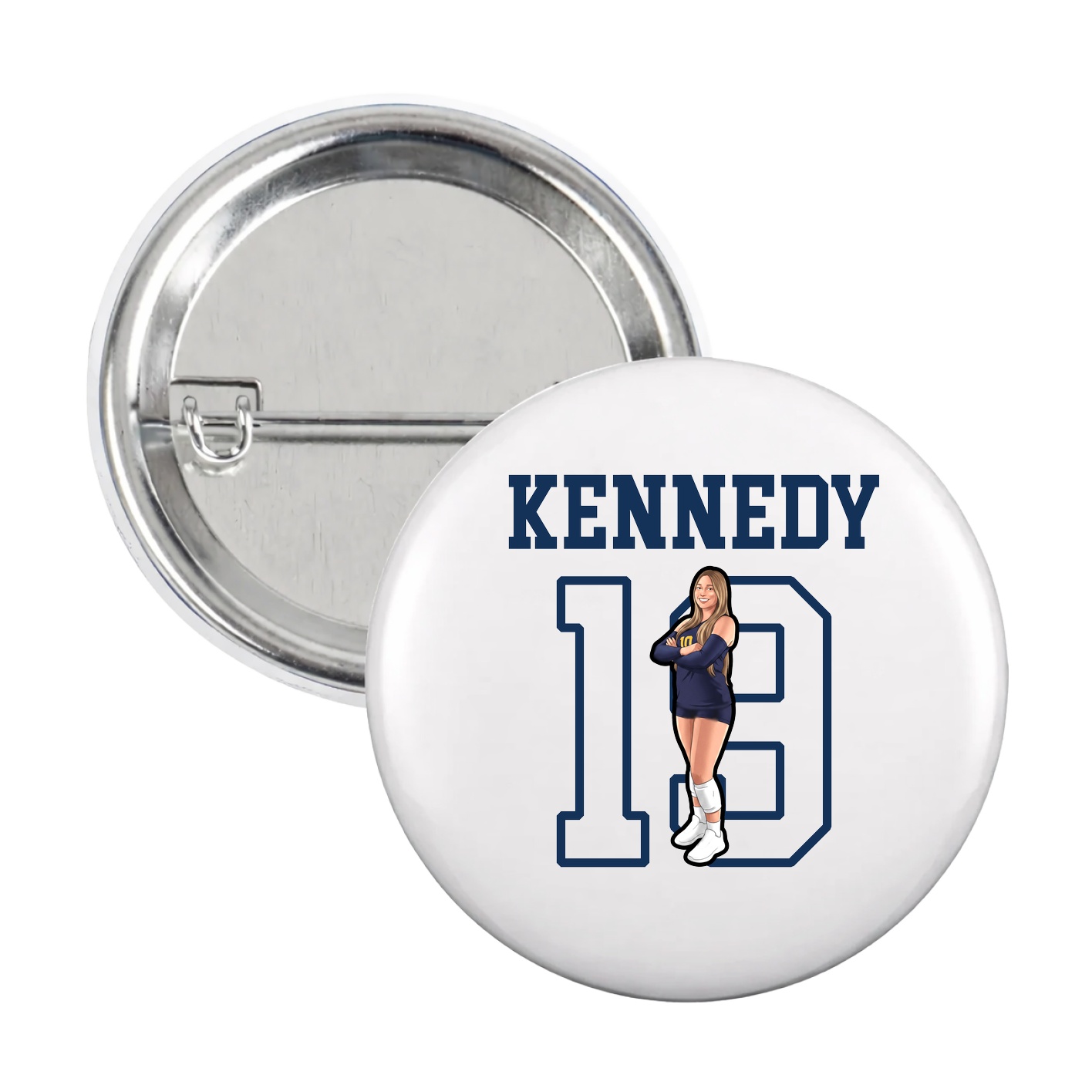 Game Day Button — Shirsey in White