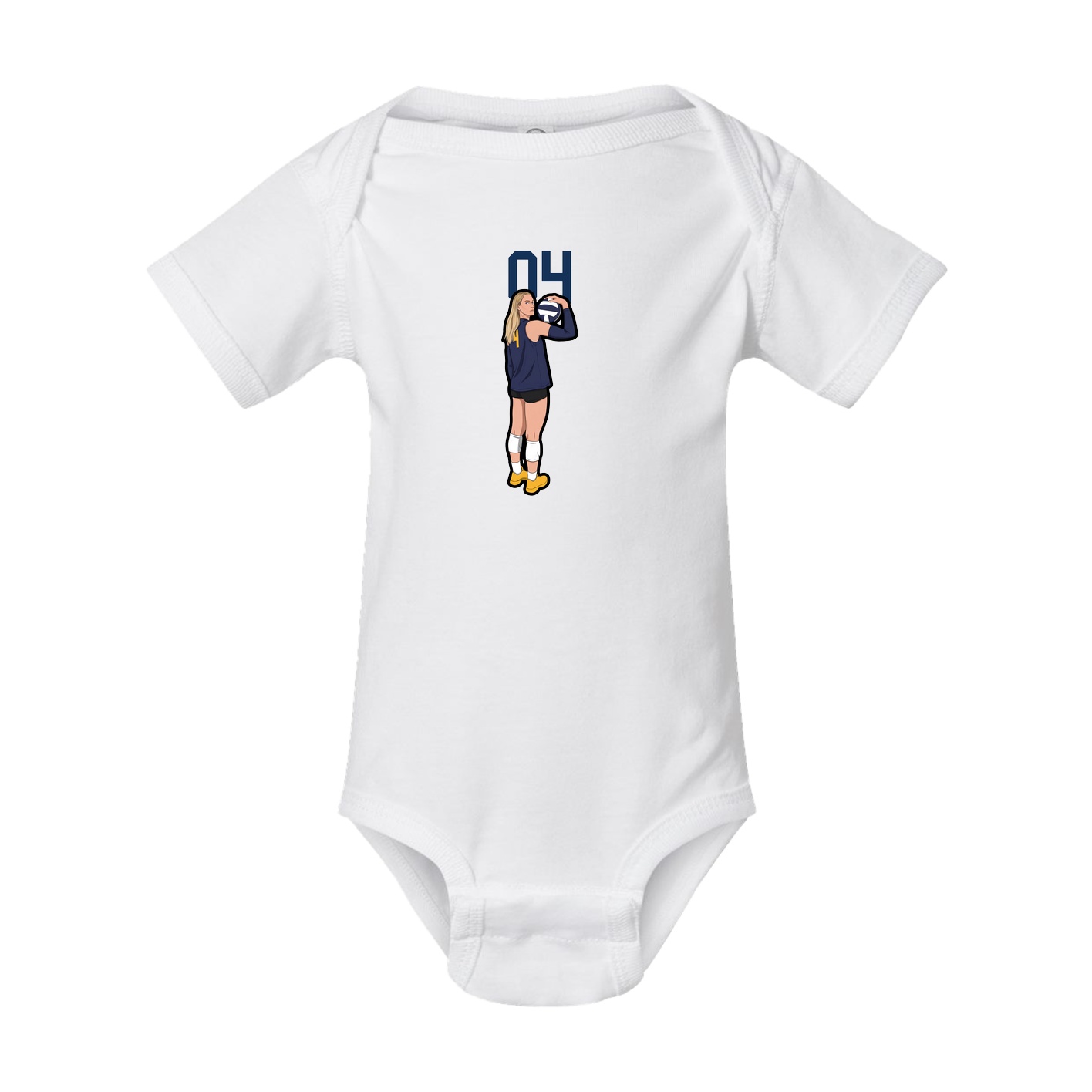 Baby Onesie — Number Top in White
