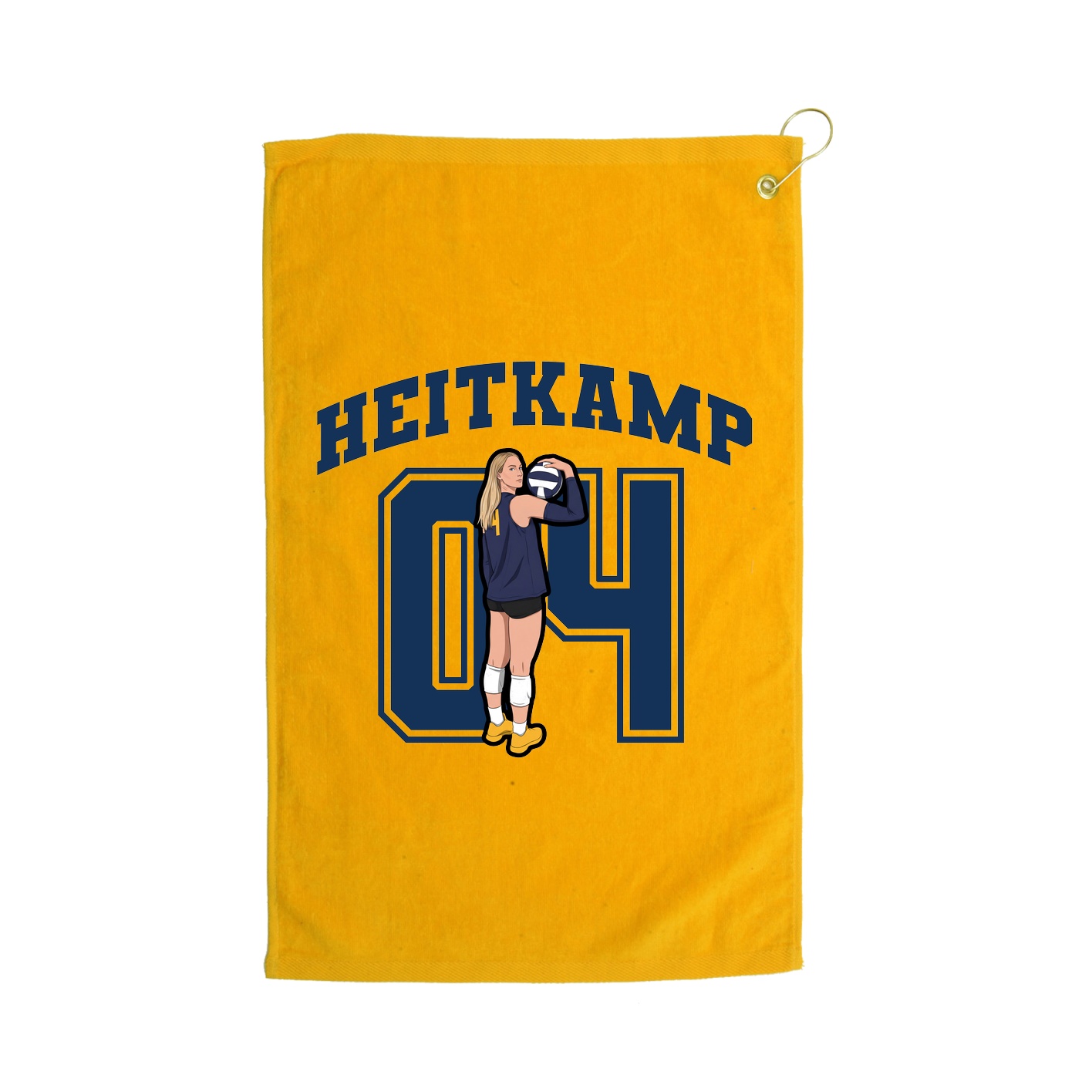 Golf Towel — Number in Gold