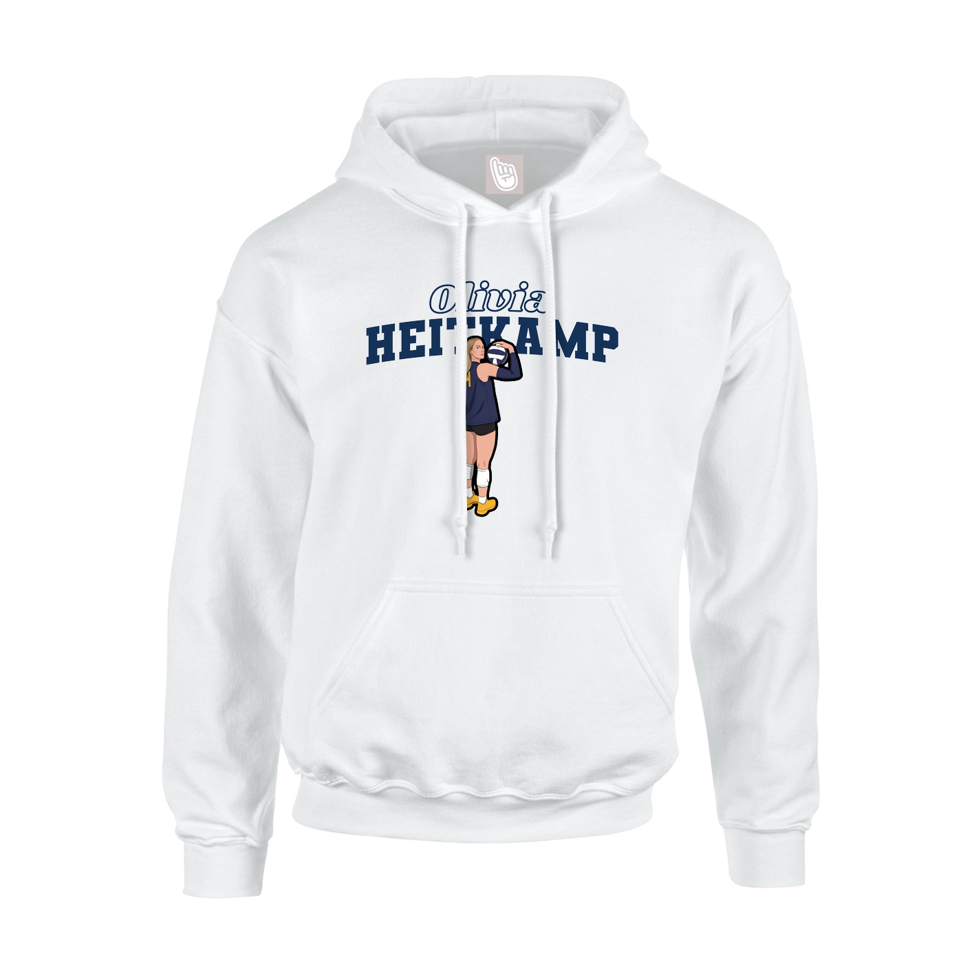 Hoodie — Name Arch in White
