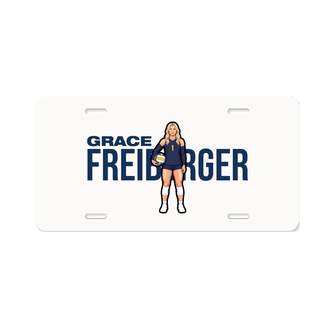 License Plate — Player Name in Classic