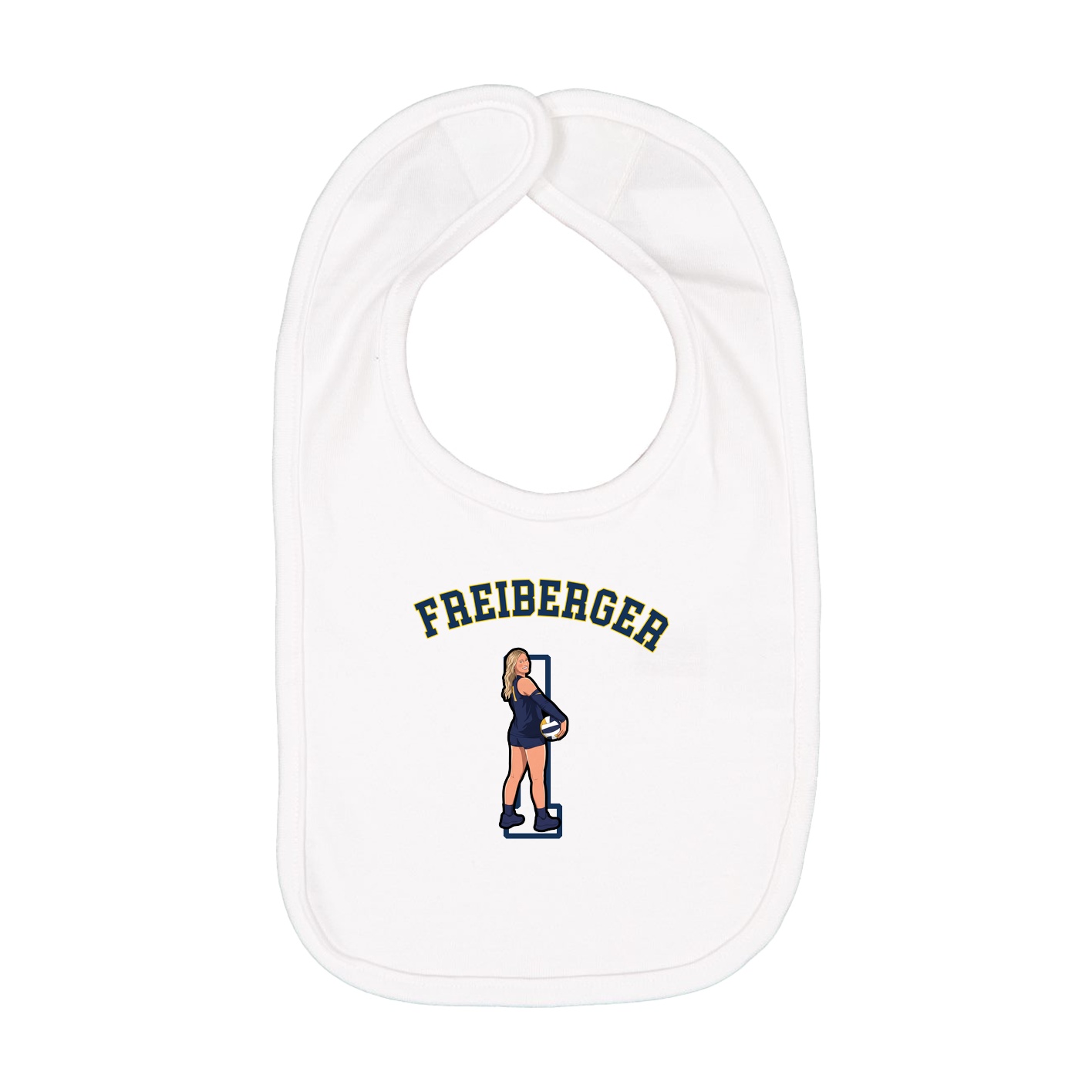 Infant Bib — Shirsey Arch in White