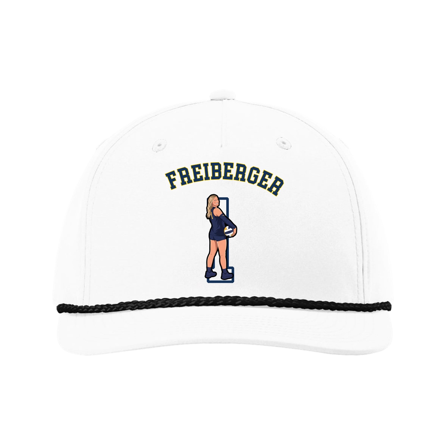 Five-Panel Classic Rope Cap — Shirsey Arch in White