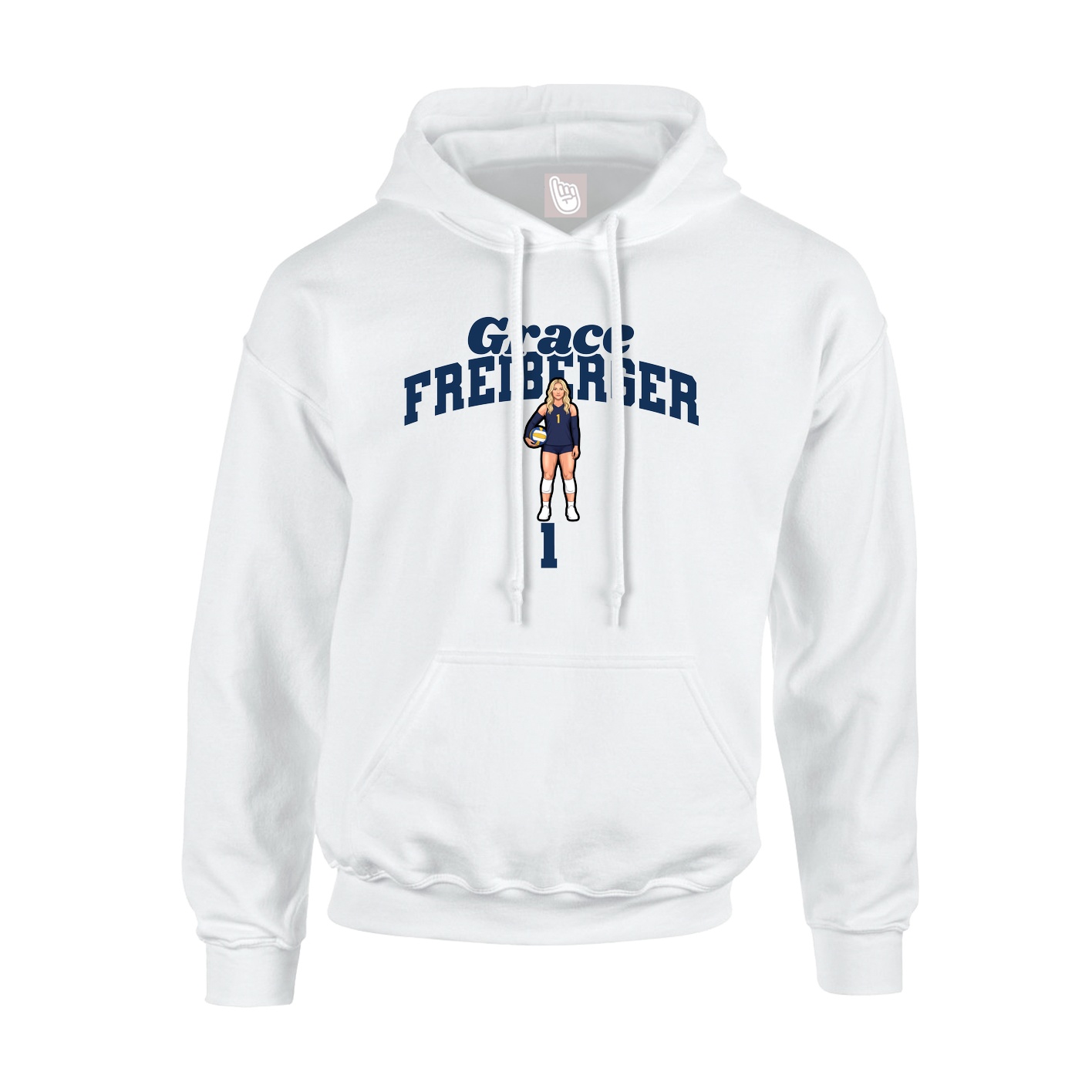 Hoodie — Signature Arch in White