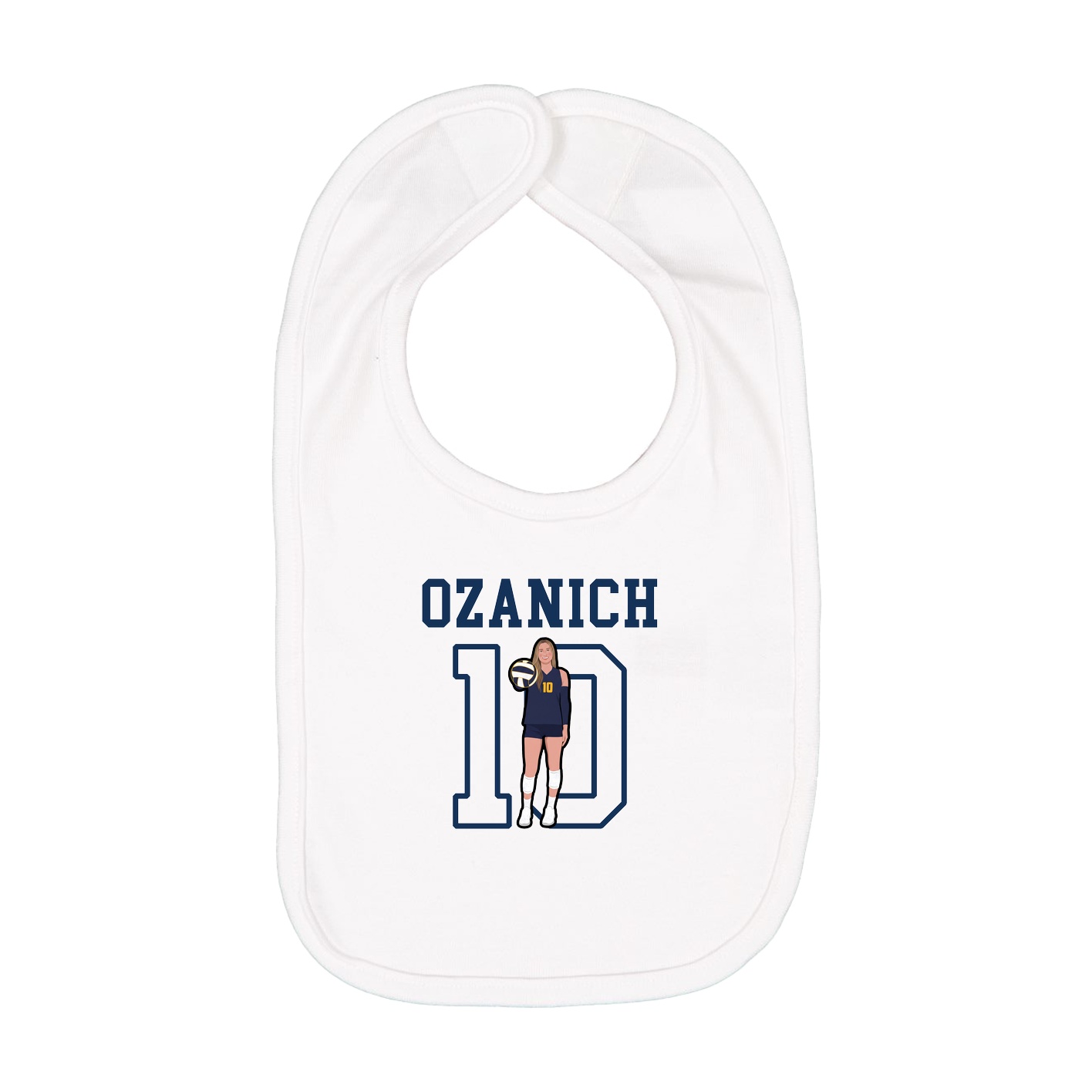 Infant Bib — Shirsey in White