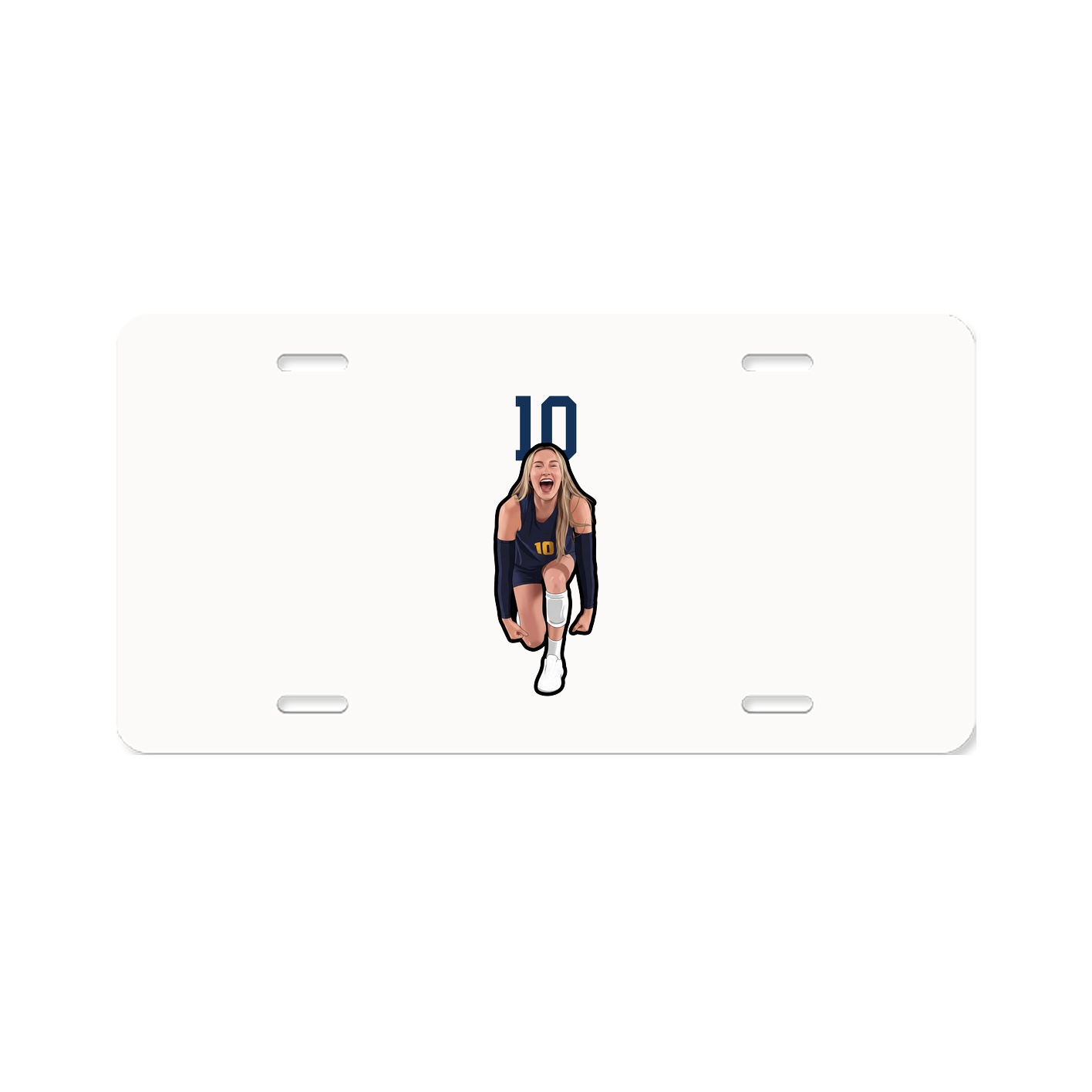 License Plate — Number Top in Classic