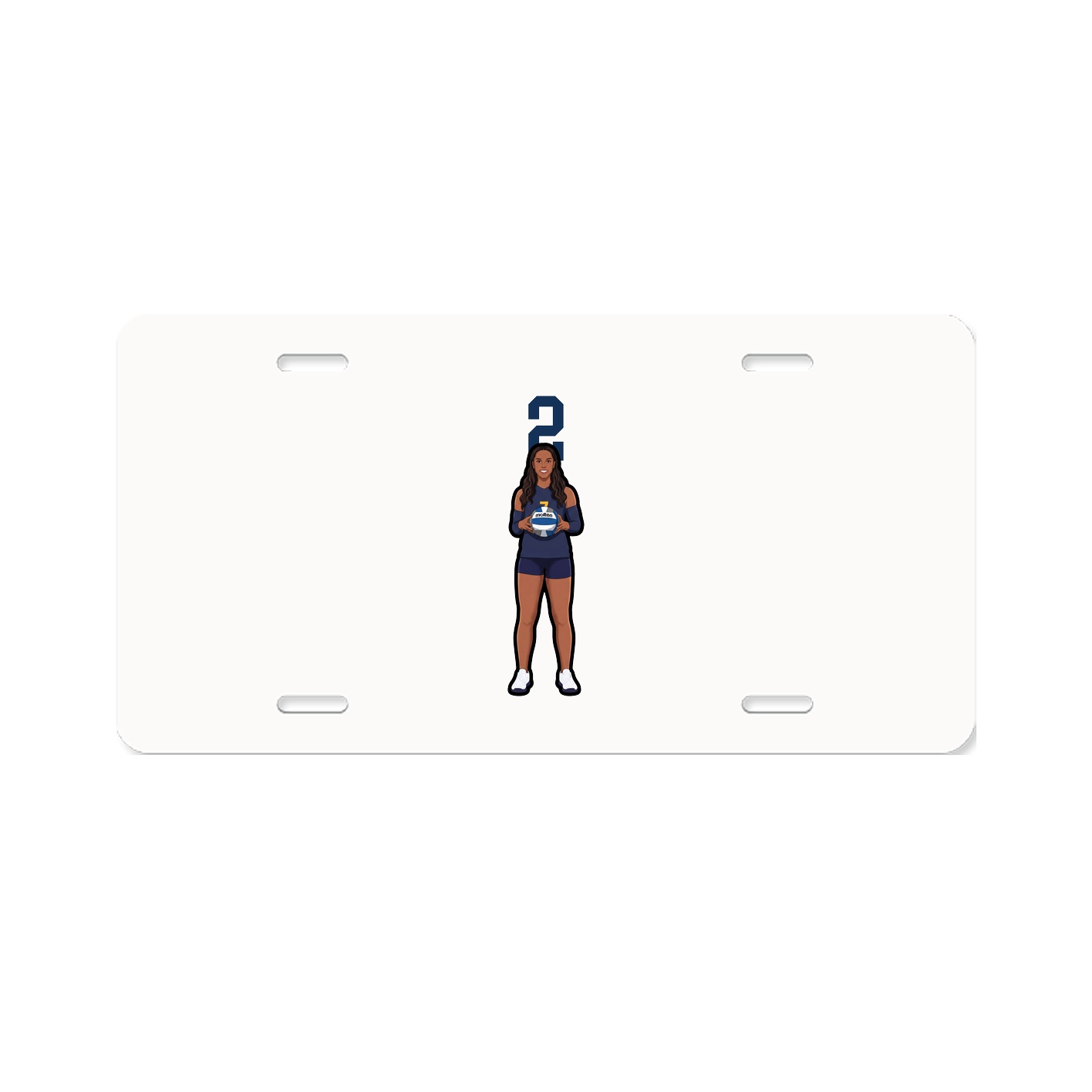License Plate — Number Top in Classic