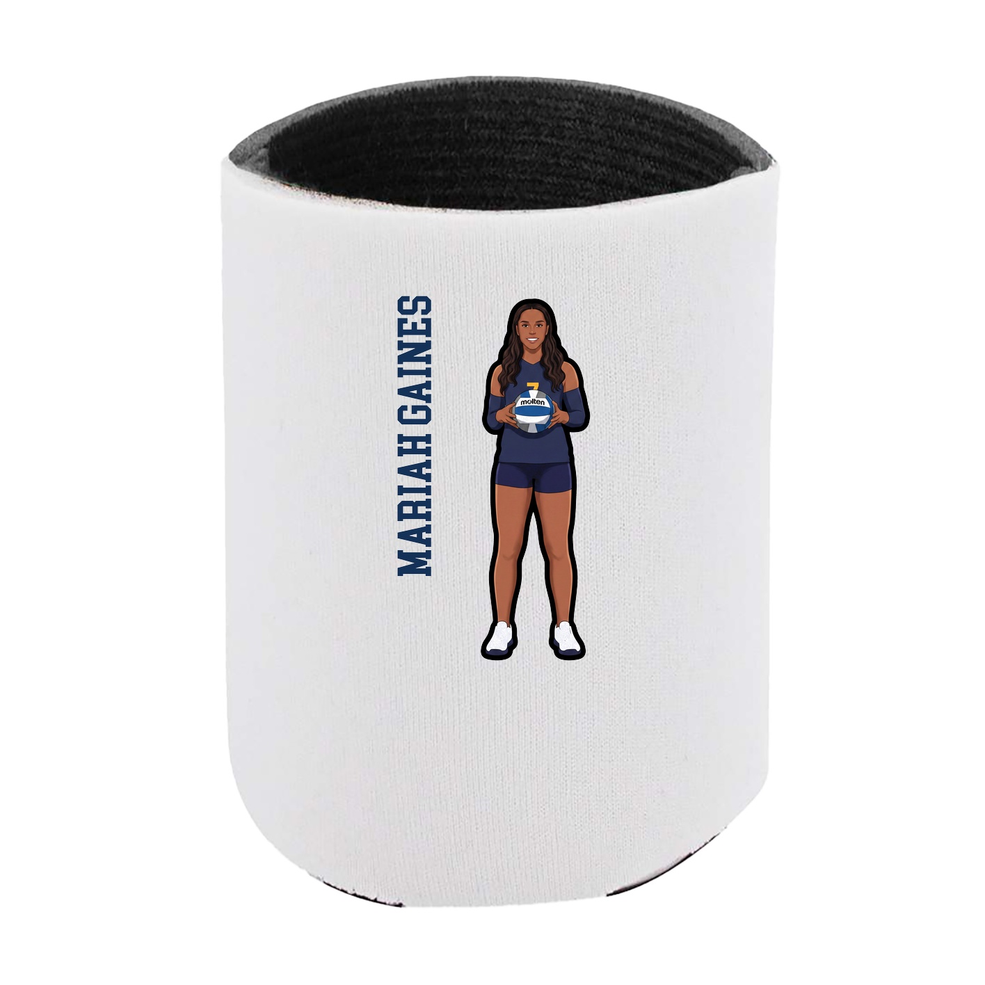 Can Holder — Name Vertical in White