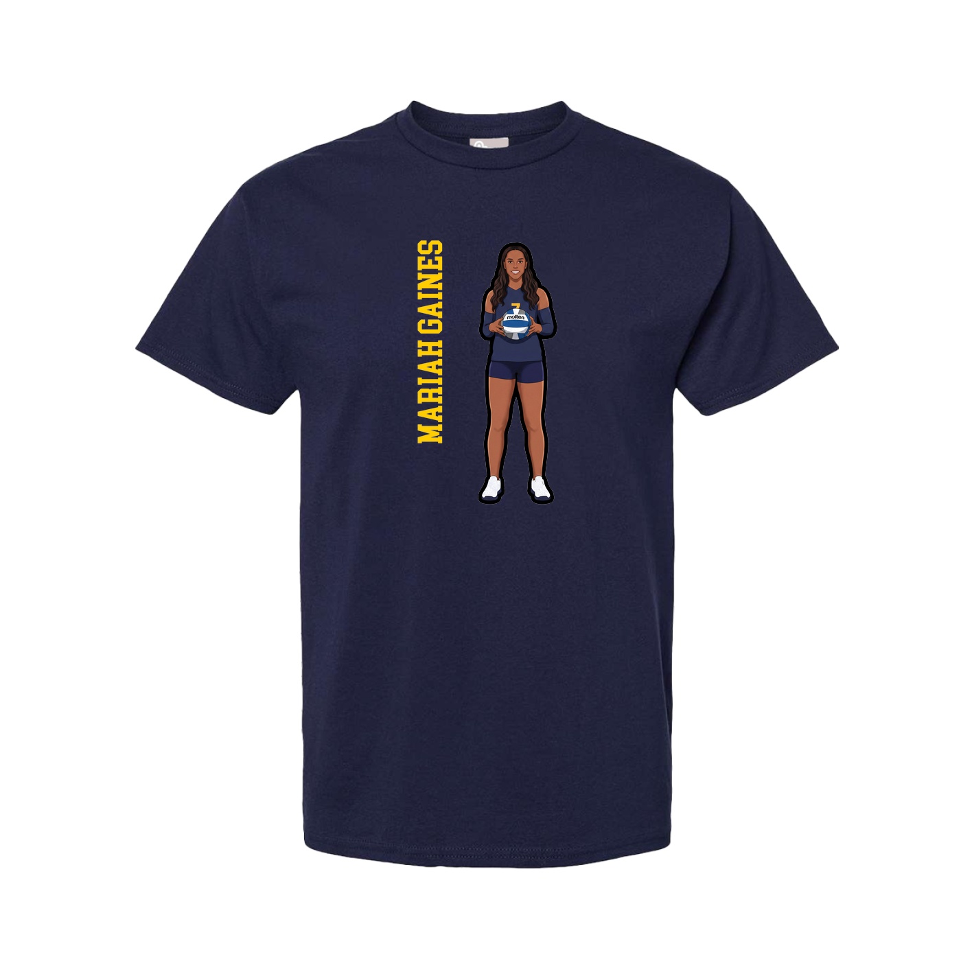 Tee — Name Vertical in Navy