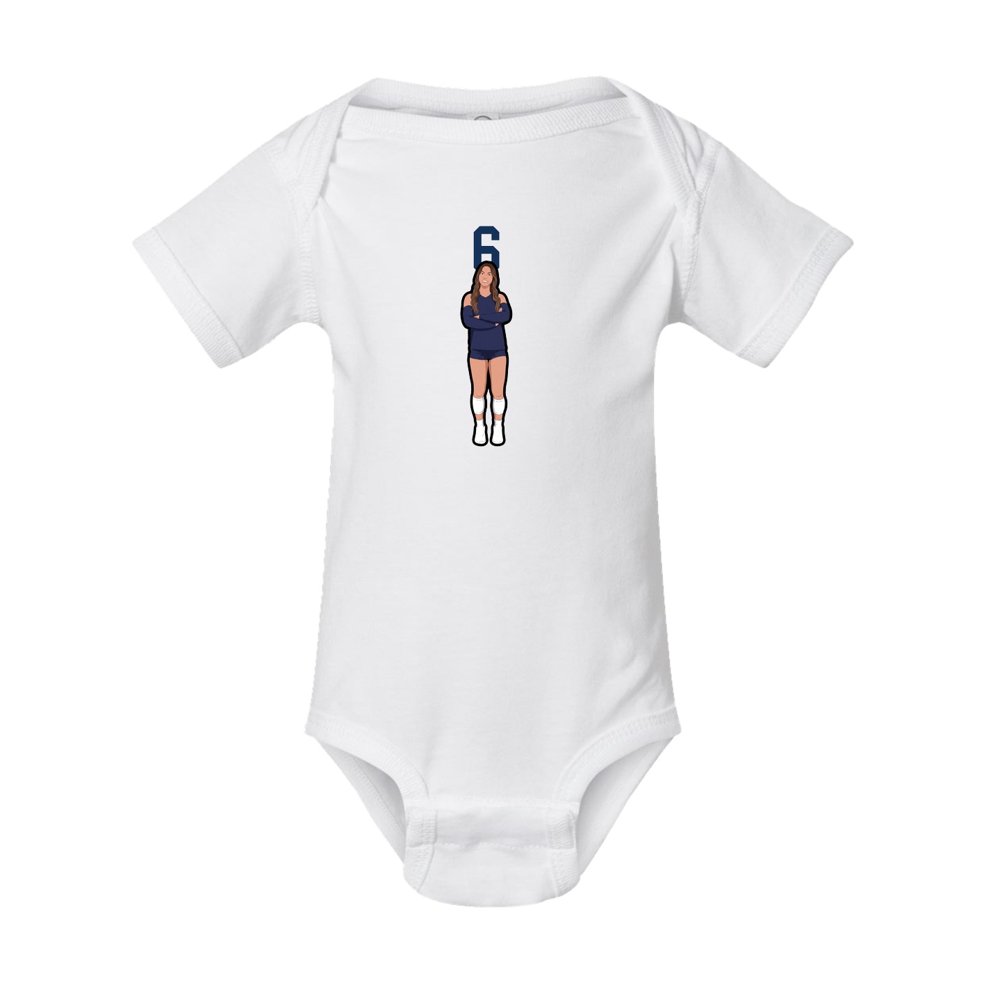 Baby Onesie — Number Top in White