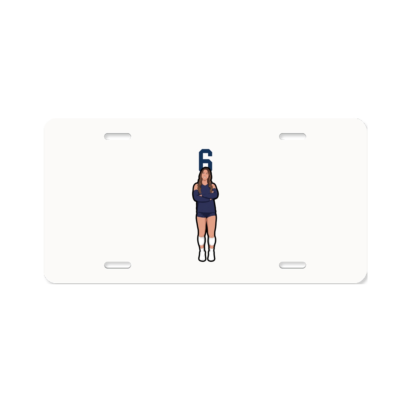 License Plate — Number Top in Classic