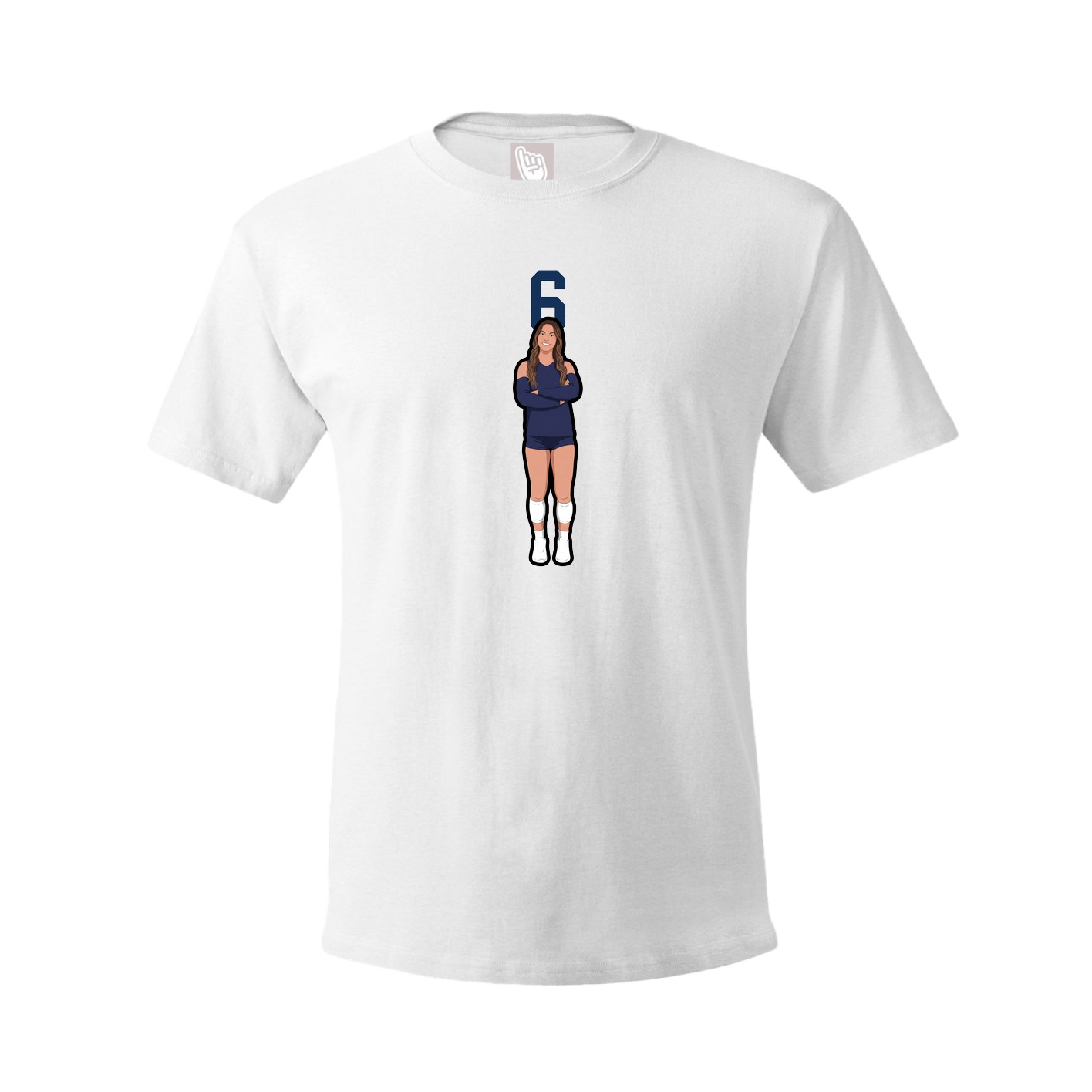 Youth Tee — Number Top in White