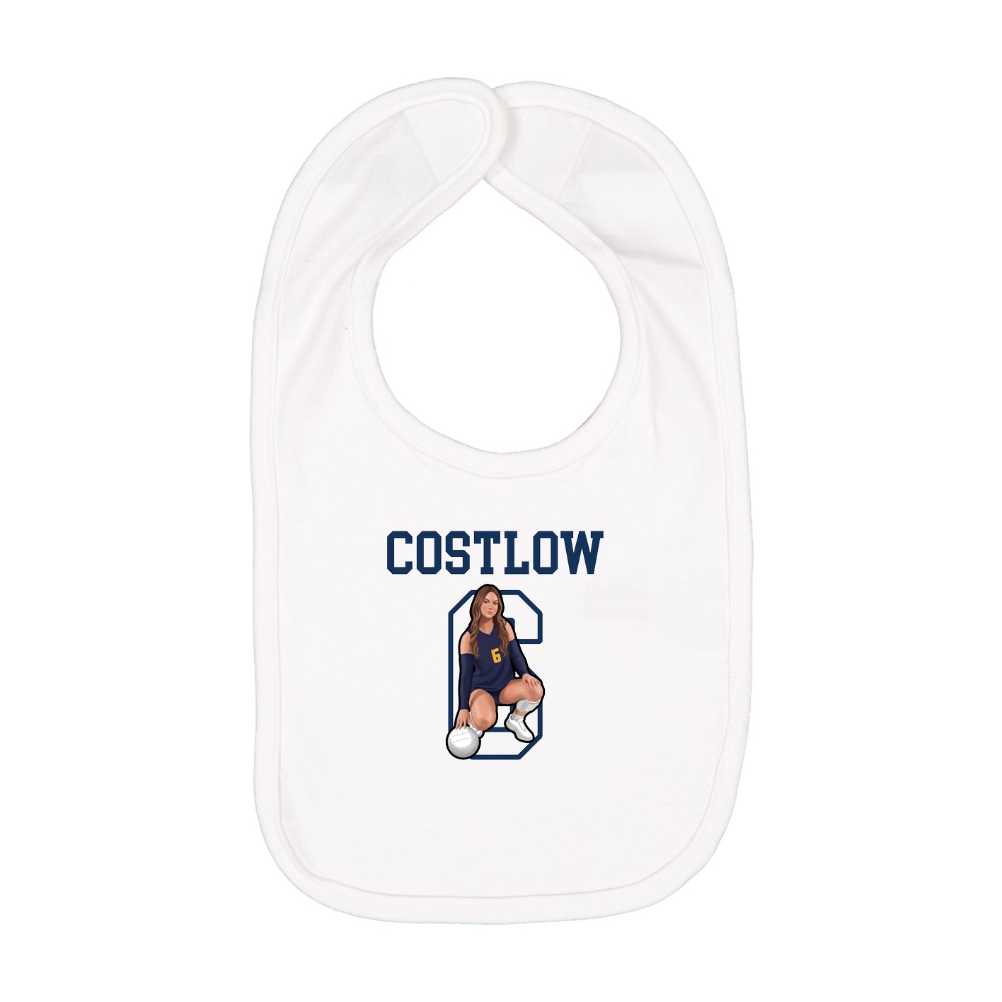 Infant Bib — Shirsey in White