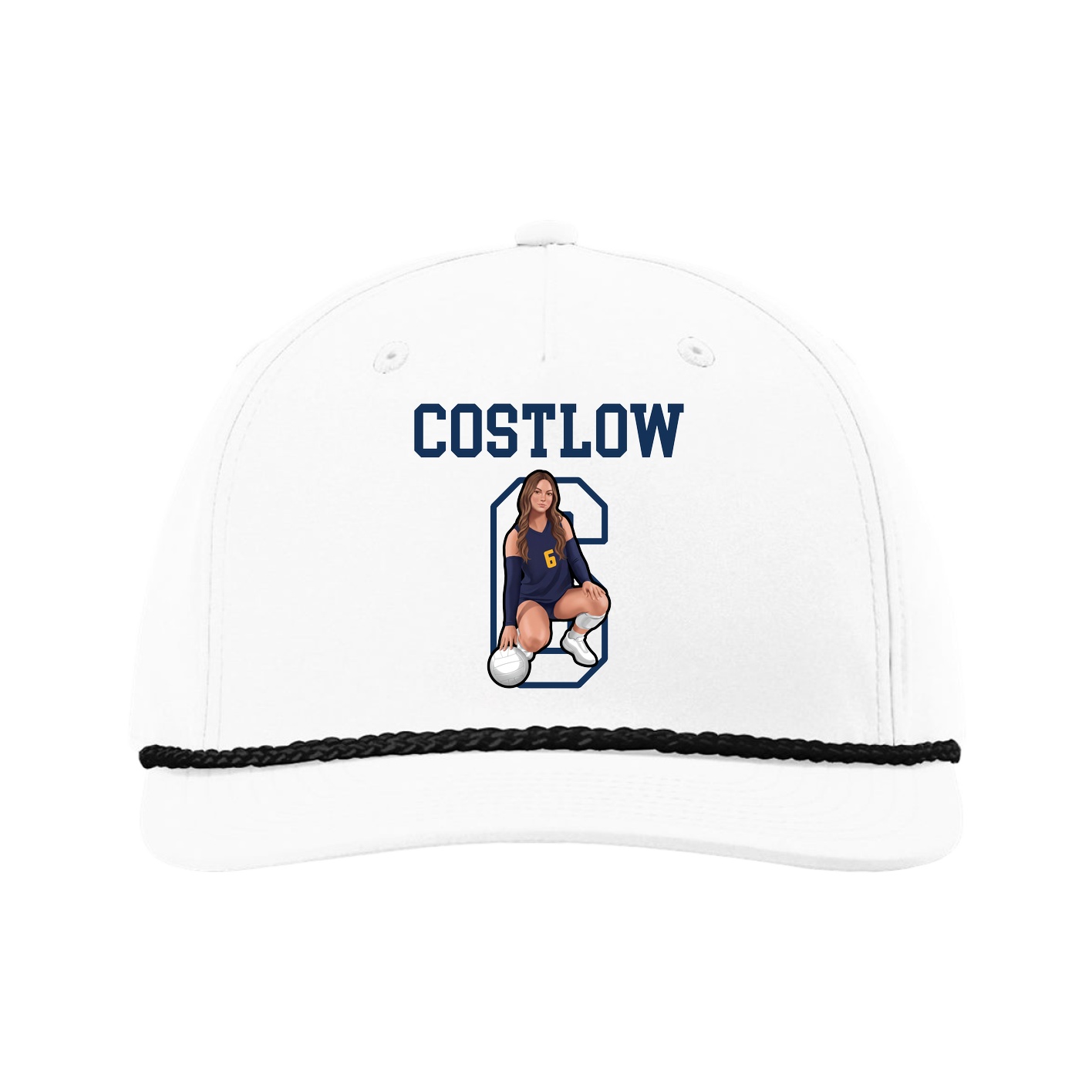 Five-Panel Classic Rope Cap — Shirsey in White