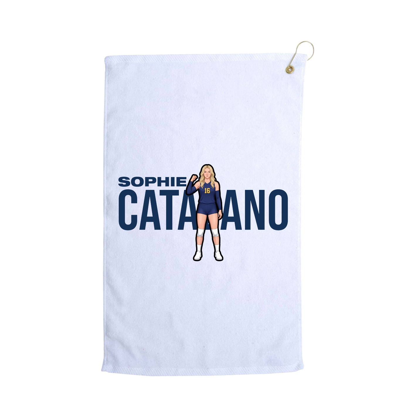 Golf Towel — Player Name in White