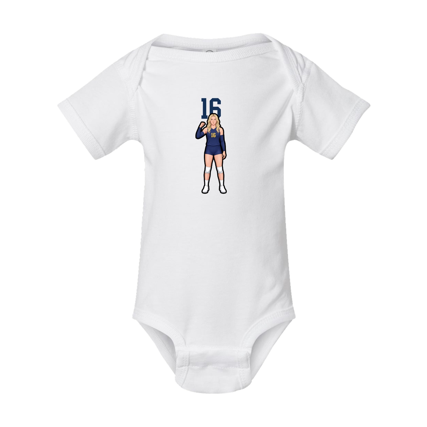 Baby Onesie — Number Top in White