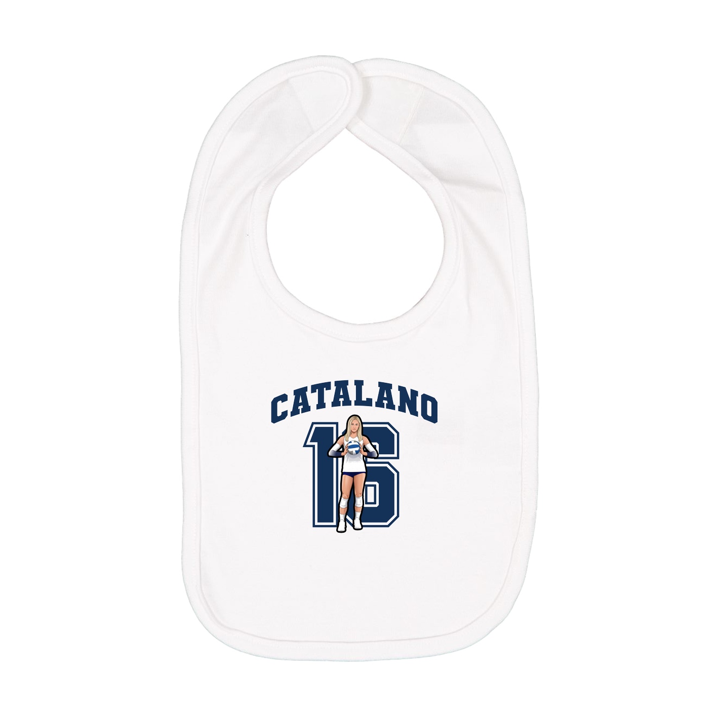 Infant Bib — Number in White