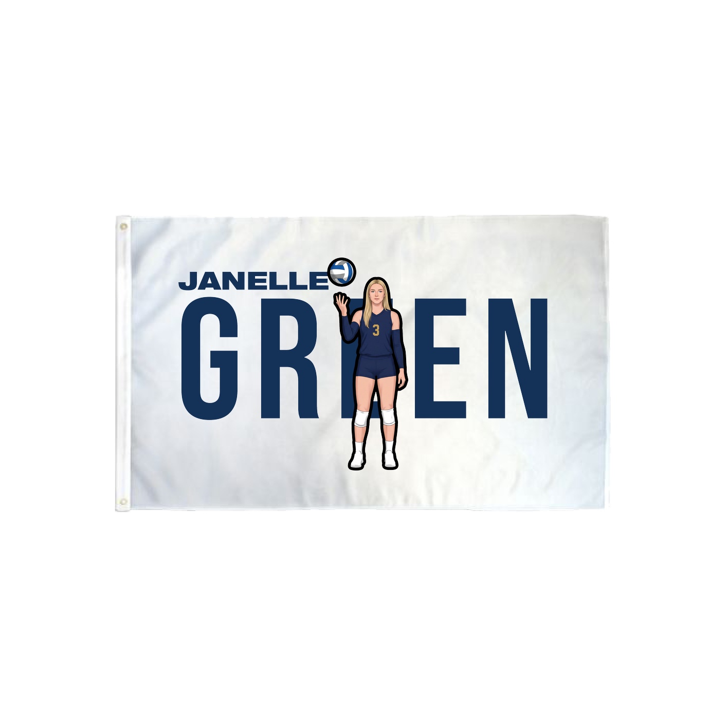 3x5 Flag — Player Name in Classic