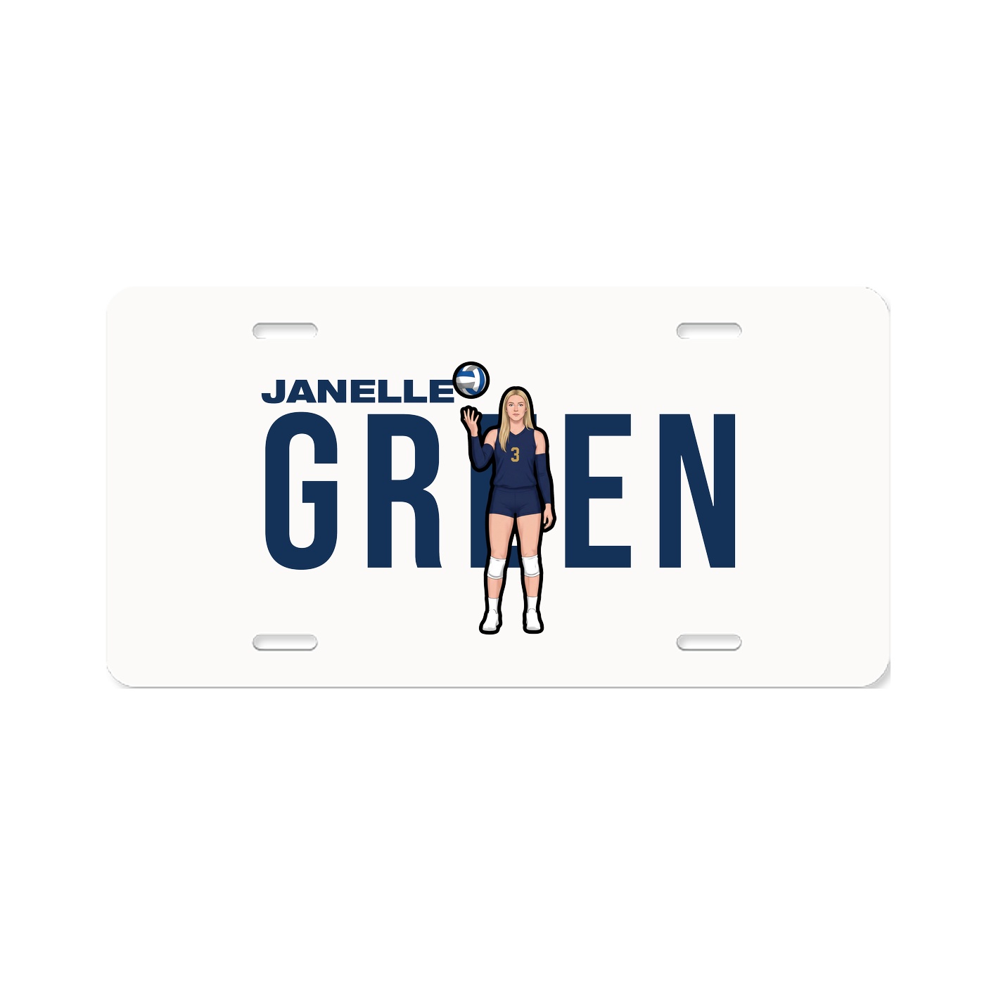 License Plate — Player Name in Classic