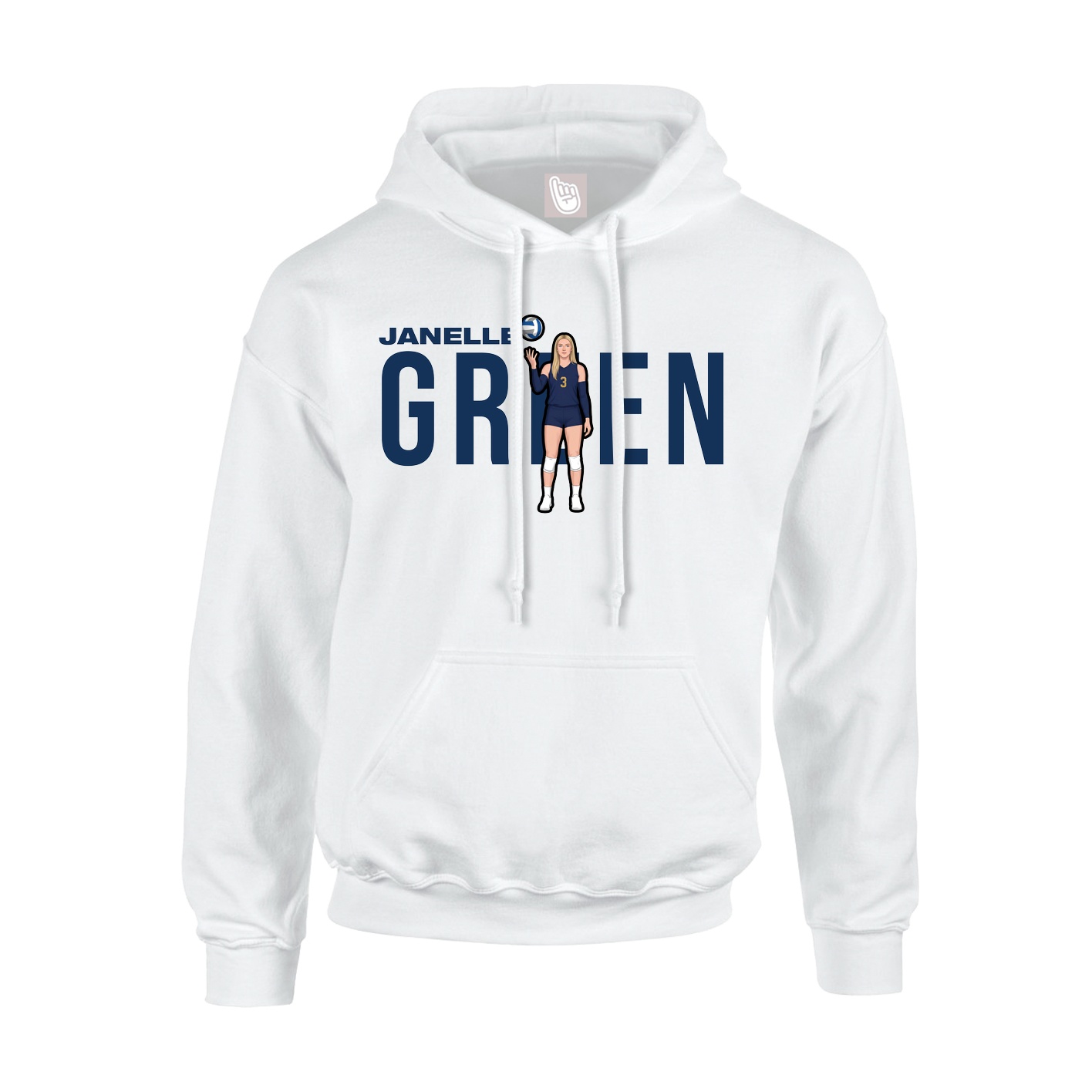 Hoodie — Player Name in White